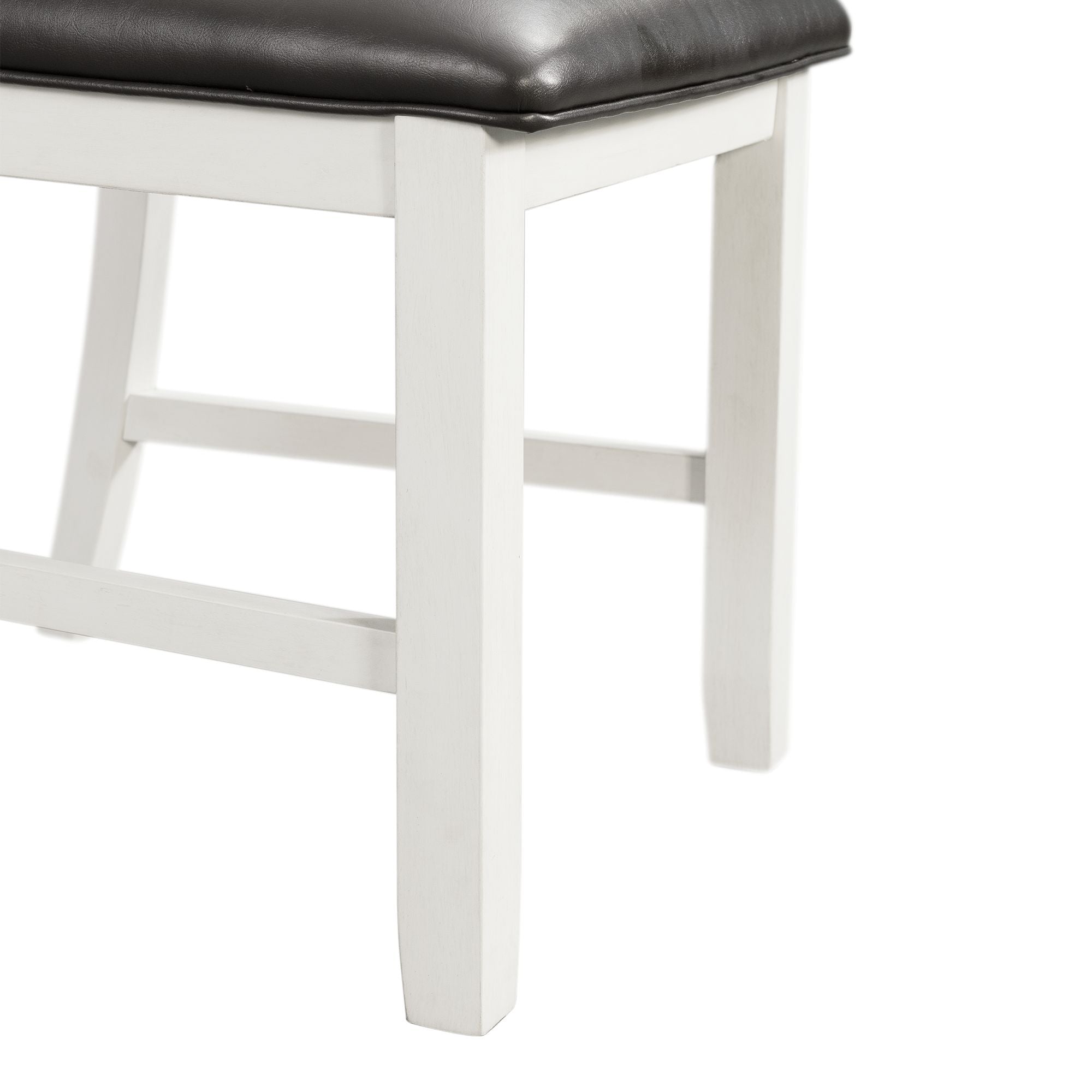 Martin 3 pc Drop Leaf Dining Set (Dark Brown Top - White Base)