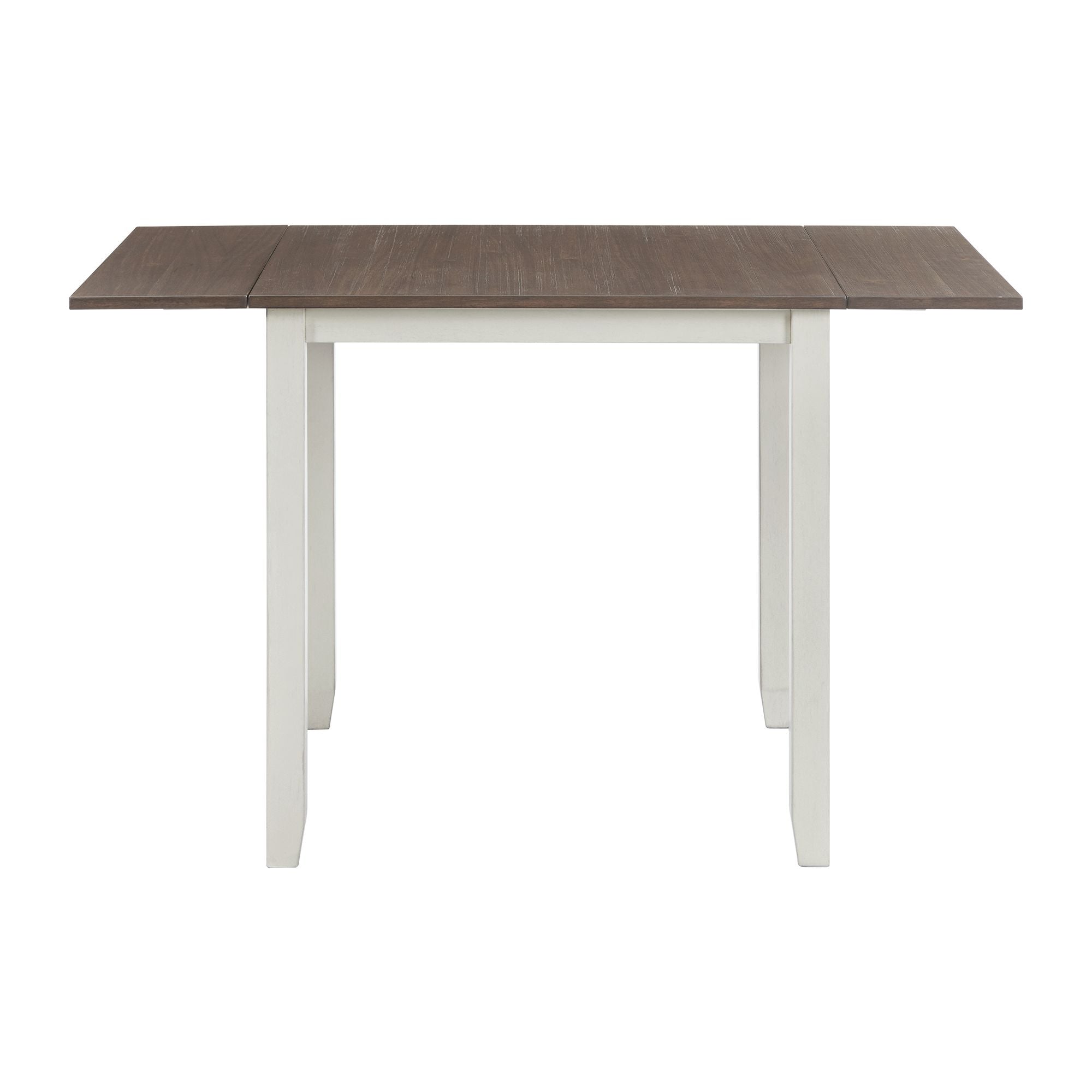 Martin 3 pc Drop Leaf Dining Set (Dark Brown Top - White Base)