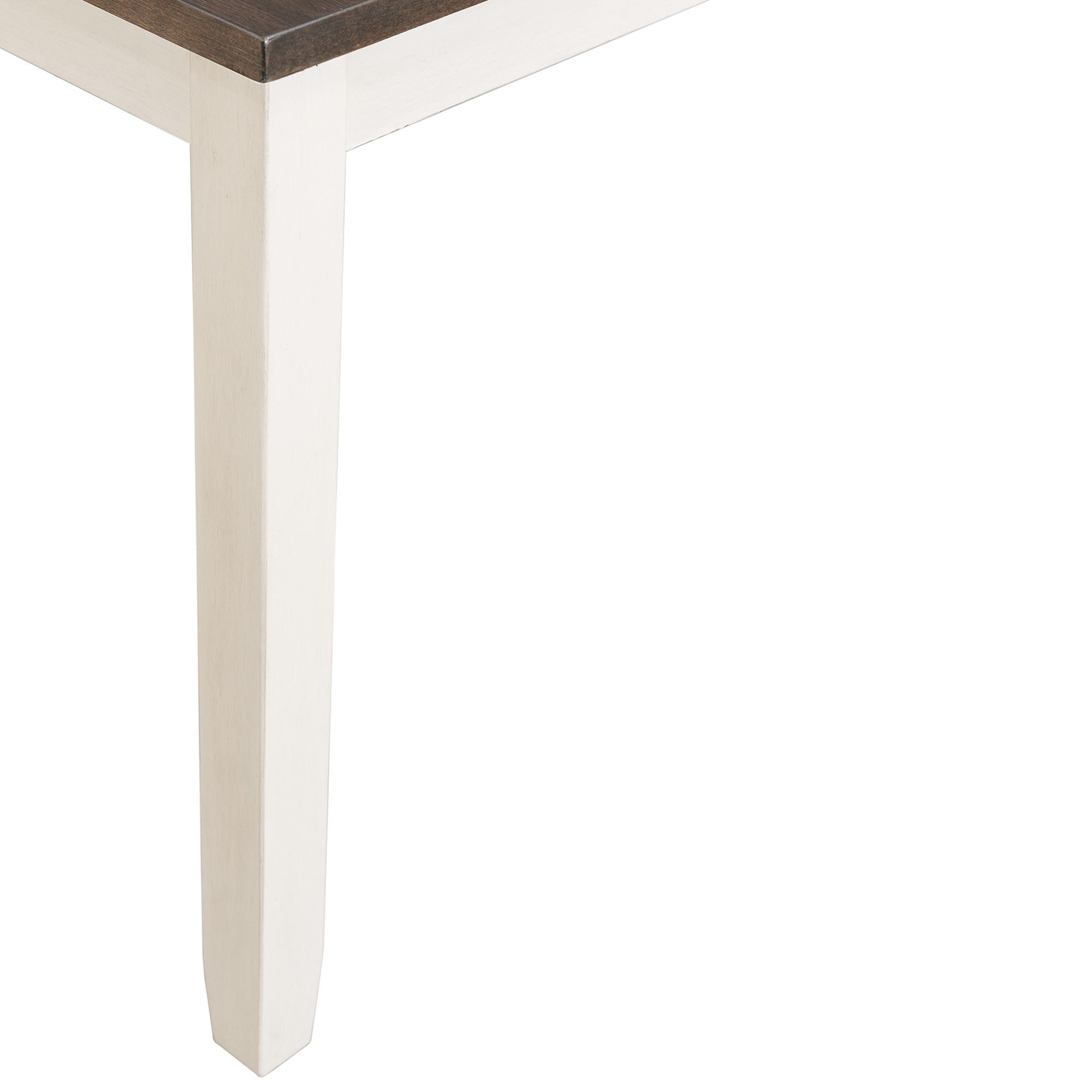 Martin 6 Pc Dining set (Table+ 4 + Bench) (Dark Brown Top - White Base)