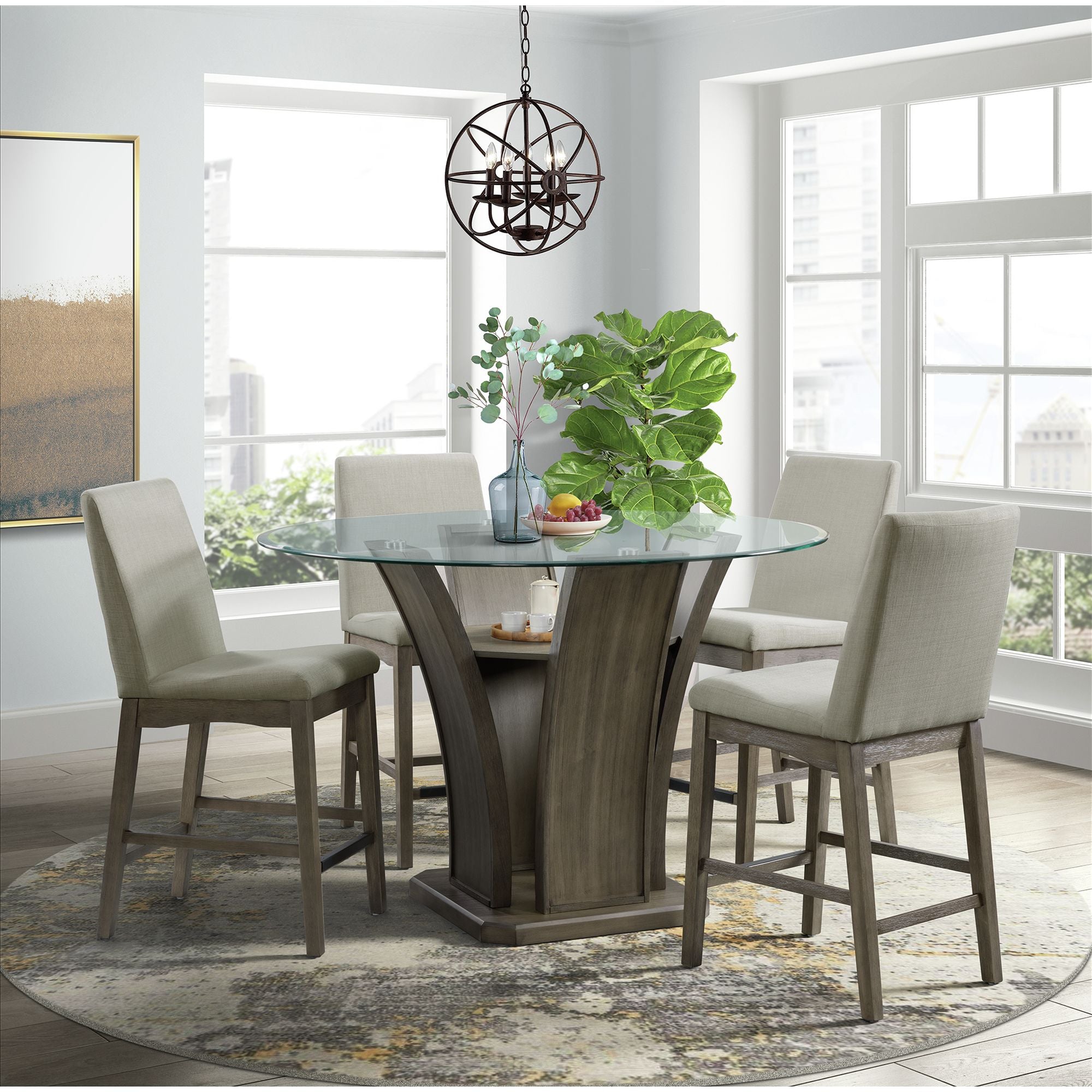 Dapper Counter Side Chair (Grey Finish) (Two Per Carton)