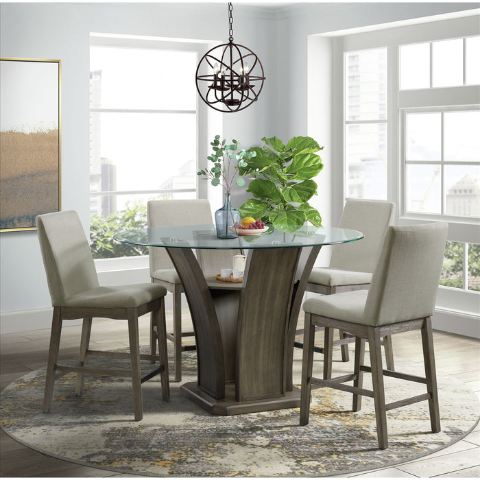 Dapper Grey Round Counter Table