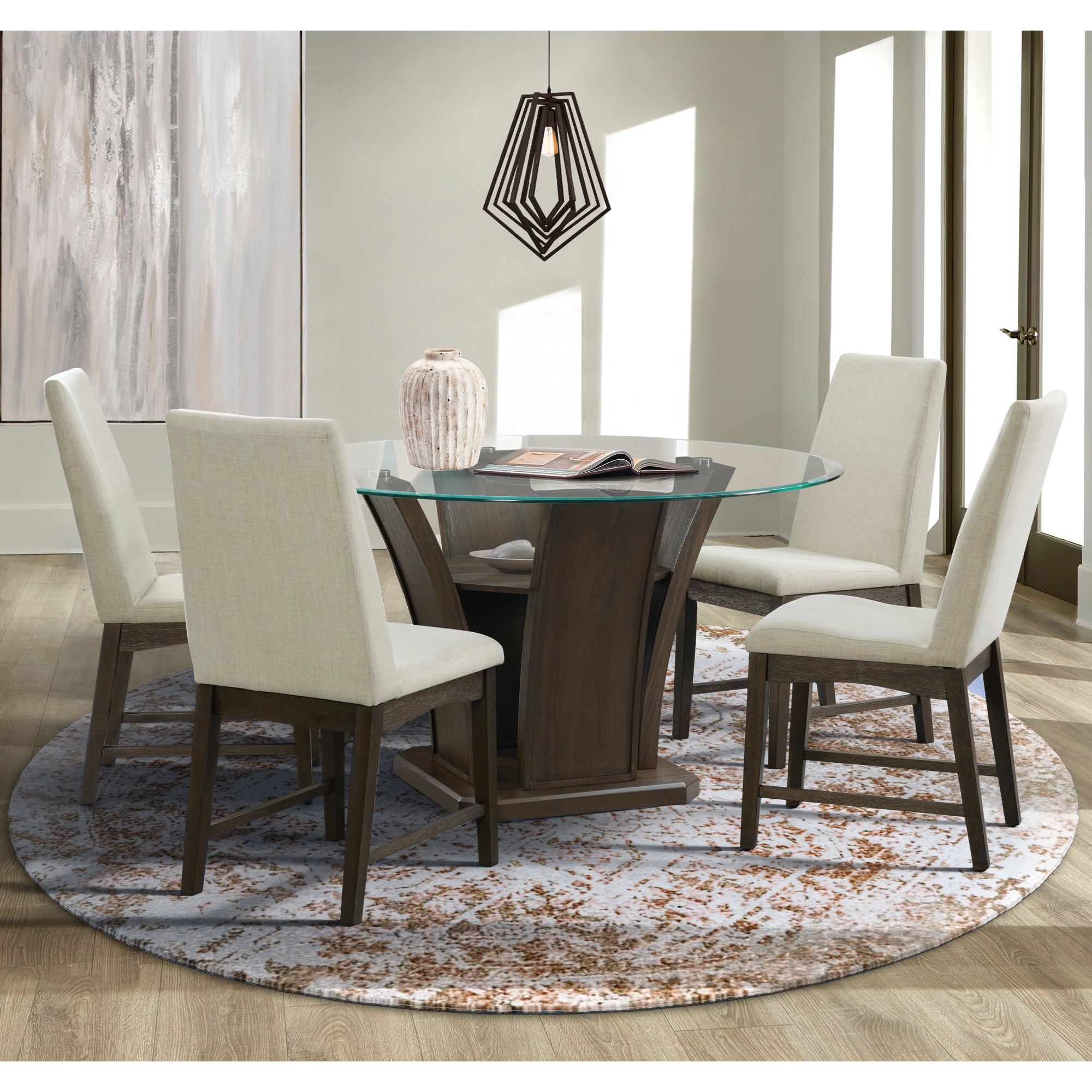 Dapper Round Dining Table in Walnut – SKU DPR500RDTTB | Elements