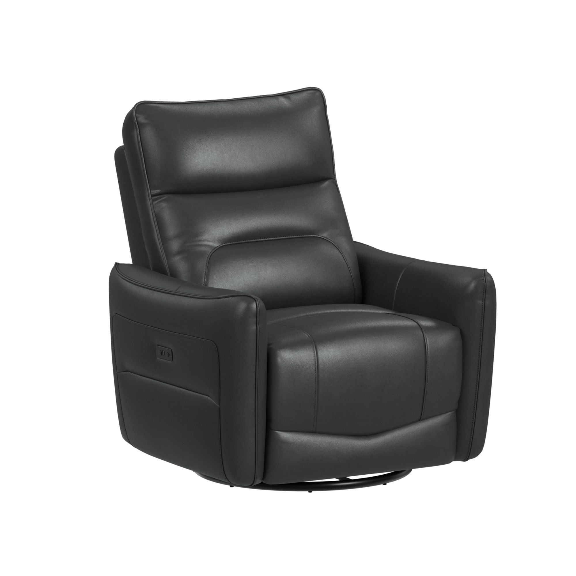 Deco P1 Recliner with Glider and Swivel in Del Mar Grey