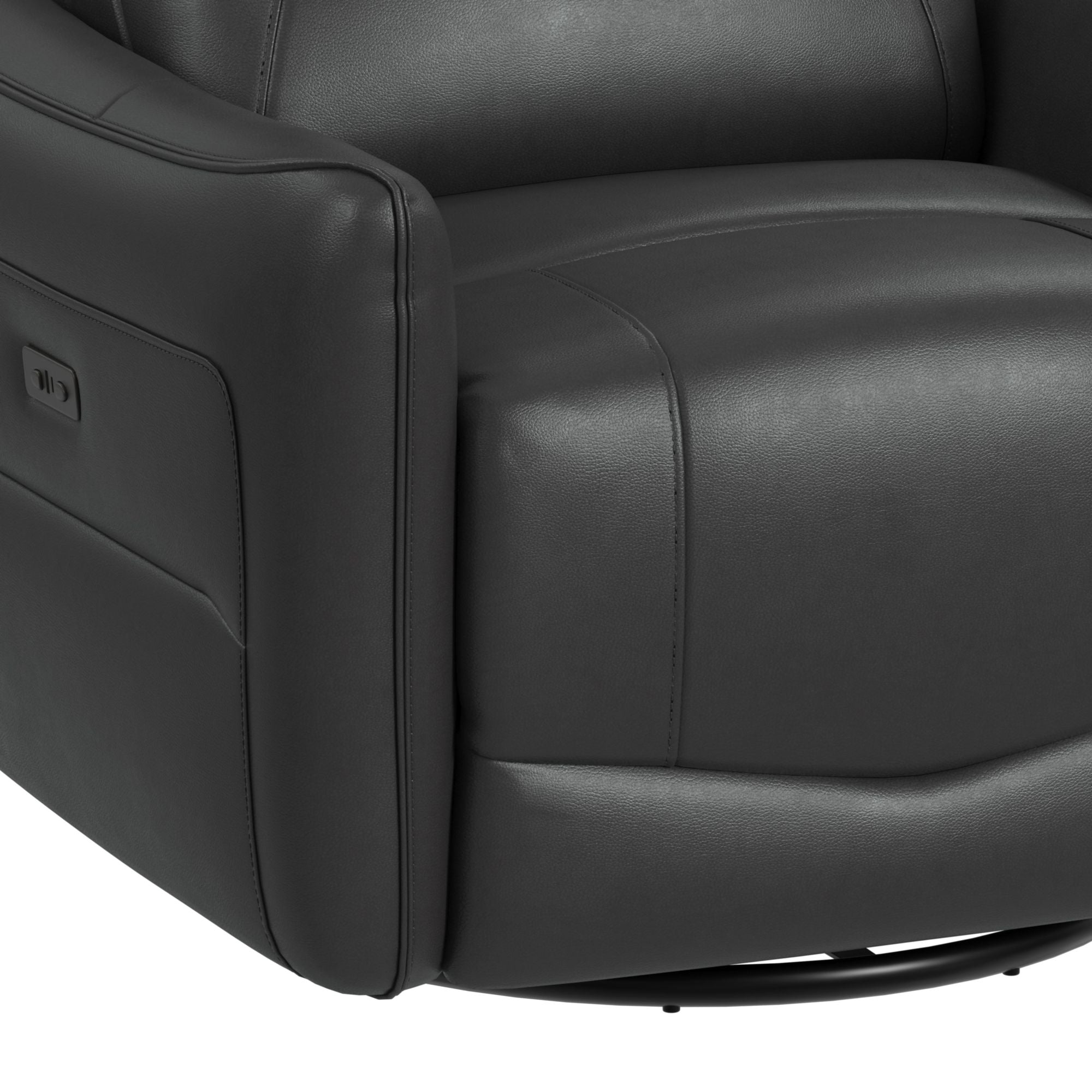 Deco P1 Recliner with Glider and Swivel in Del Mar Grey