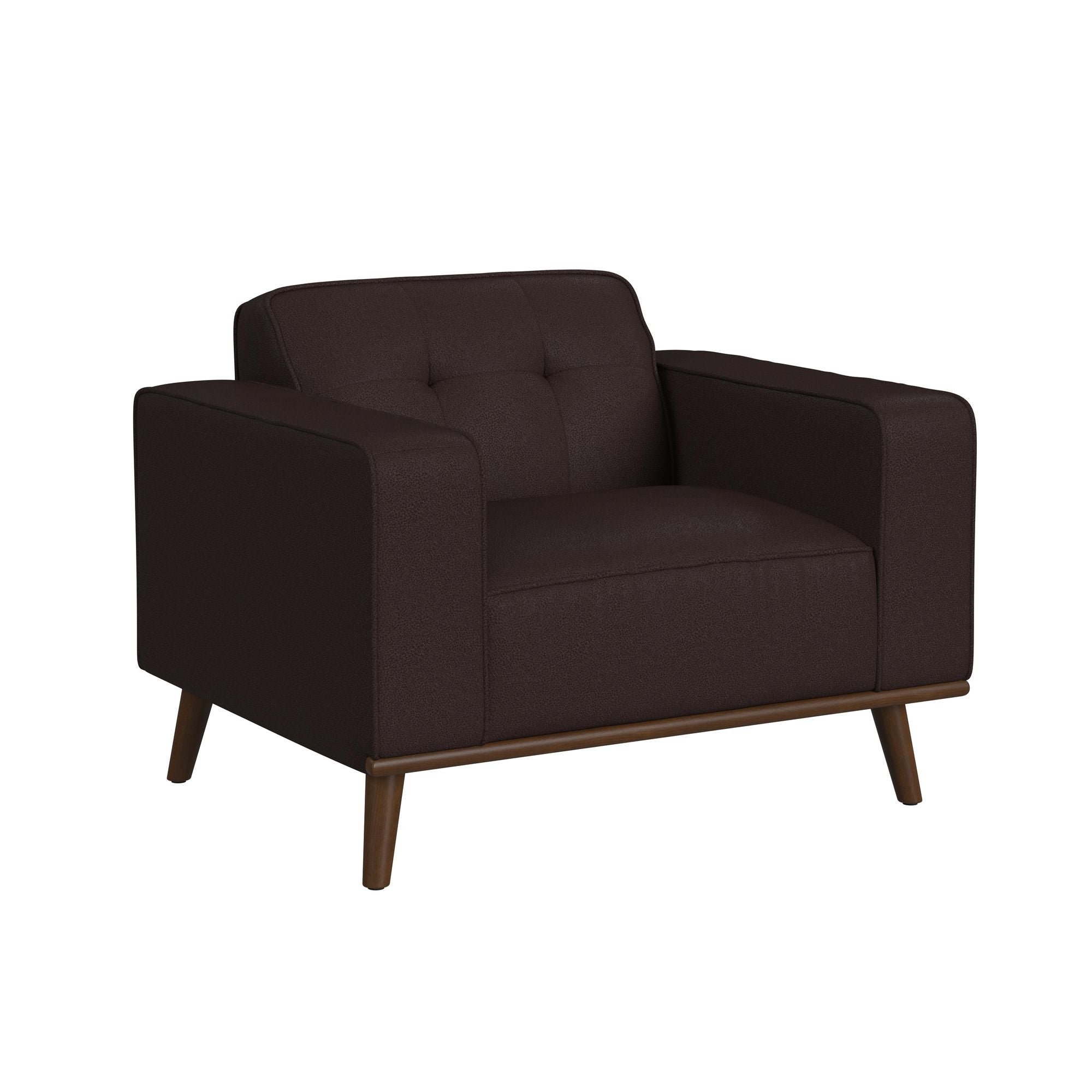 Destiny Chair with Wood Front in Pebble Brown