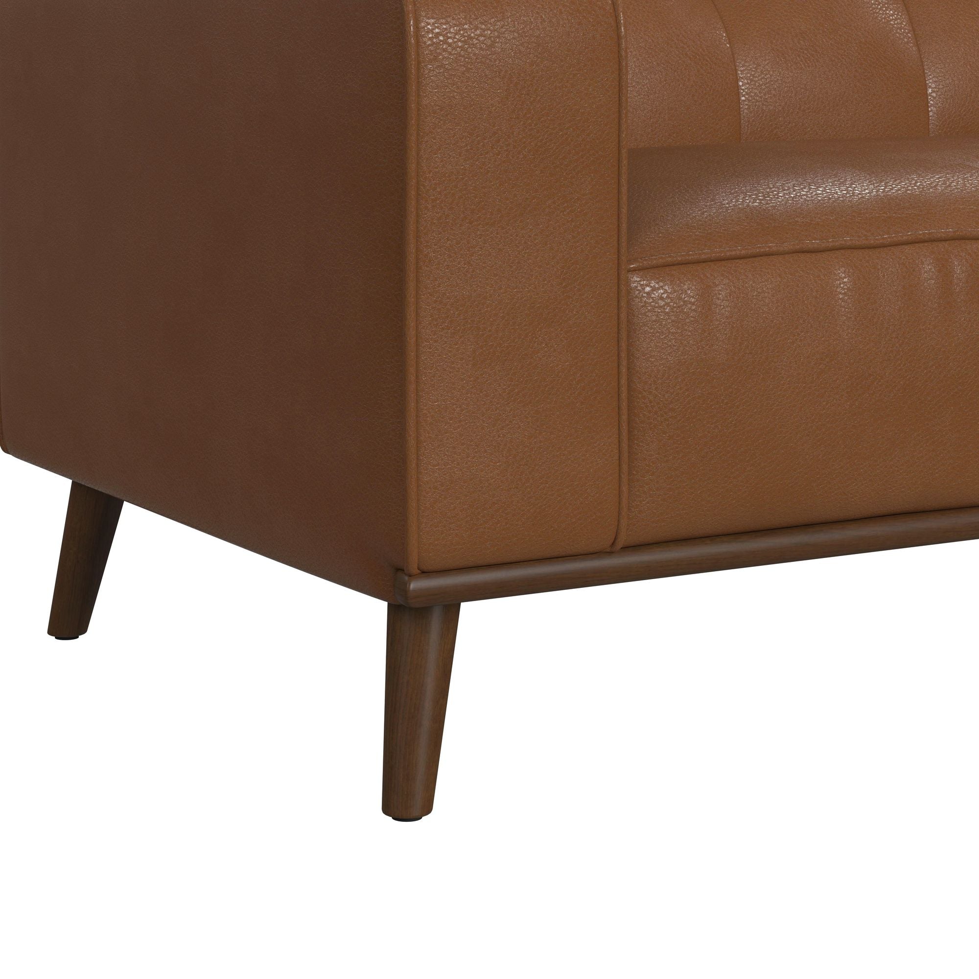 Destiny Chair with Wood Front in Pebble Tan