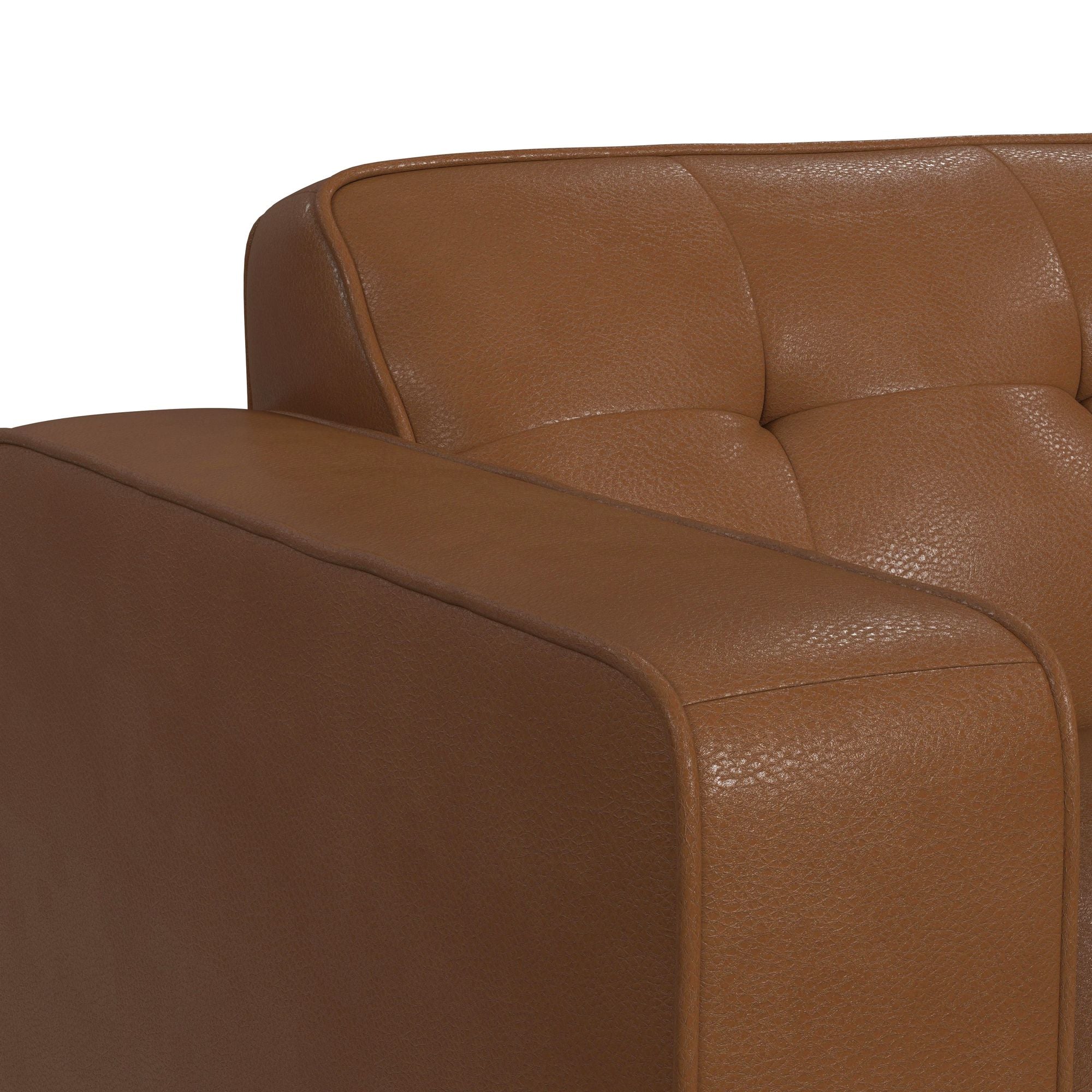 Destiny Loveseat with Wood Front in Pebble Tan