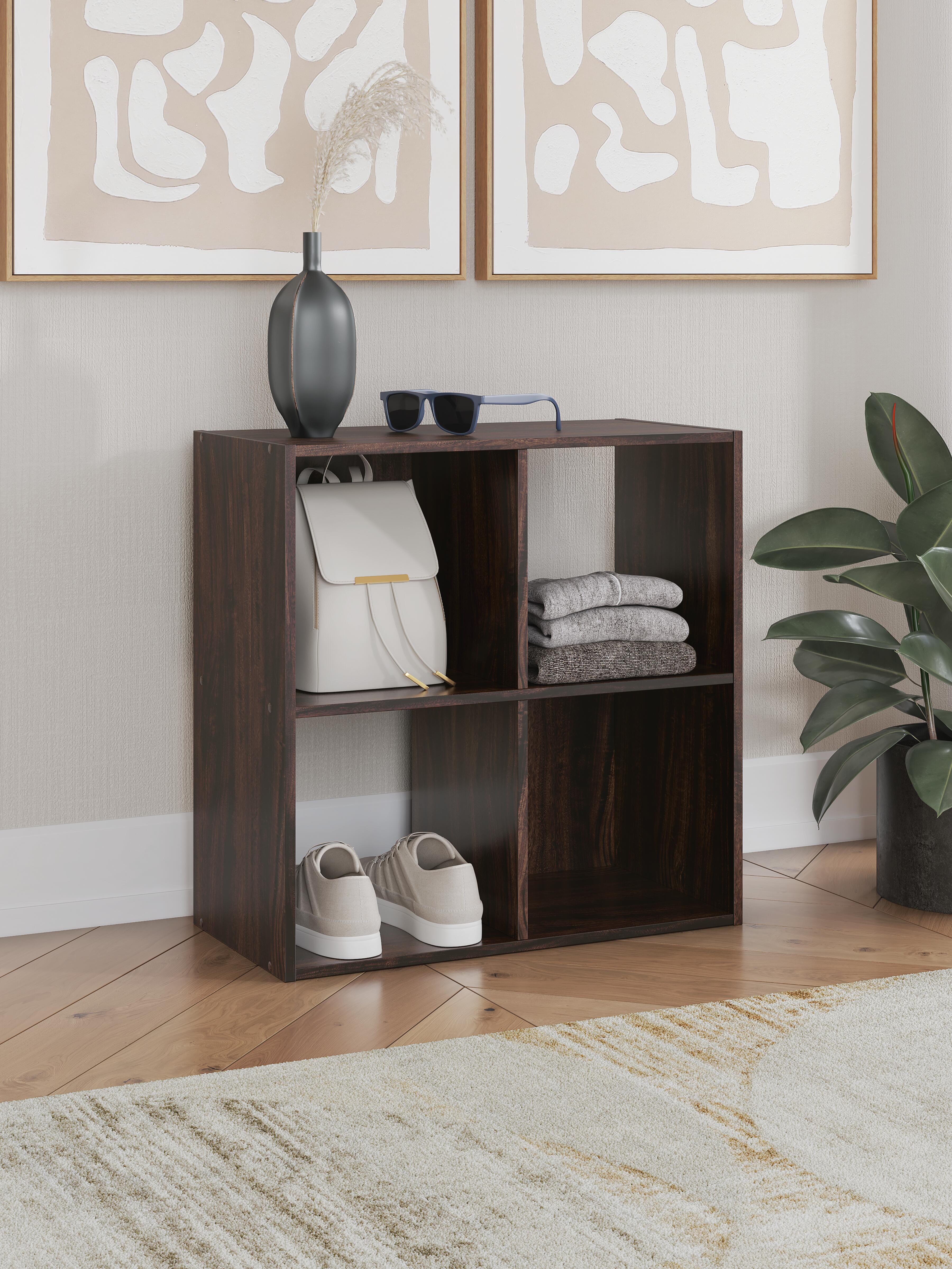 Dar Furniture - Ashley Furniture - Glosmount Four Cube Organizer - Four Cube Organizer / Cherry/Light Brown - EA1055-2X2