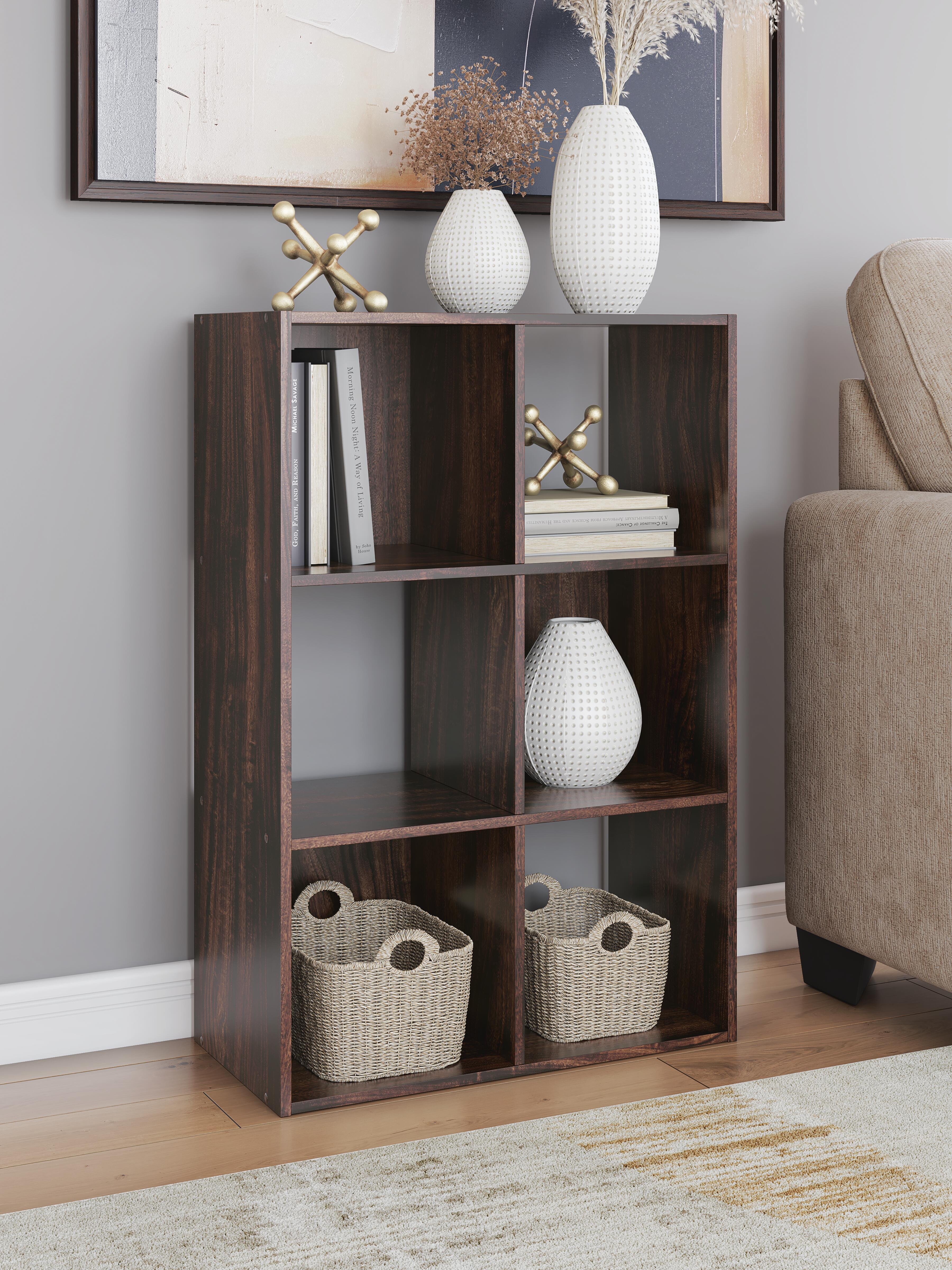 Dar Furniture - Ashley Furniture - Glosmount Six Cube Organizer - Six Cube Organizer / Cherry/Light Brown - EA1055-3X2
