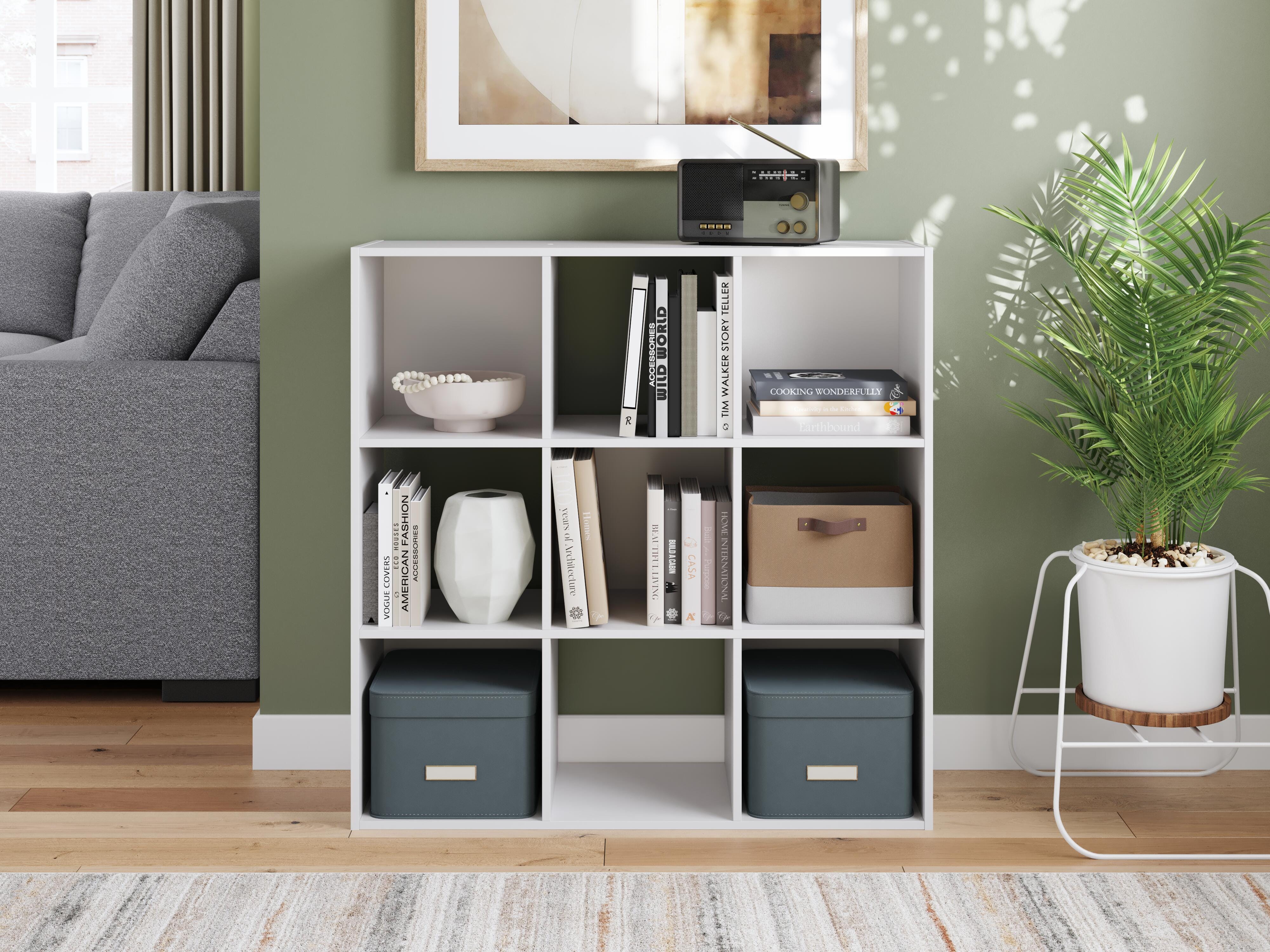 Dar Furniture - Ashley Furniture - Onita Nine Cube Organizer - Nine Cube Organizer / White - EA9630-3X3