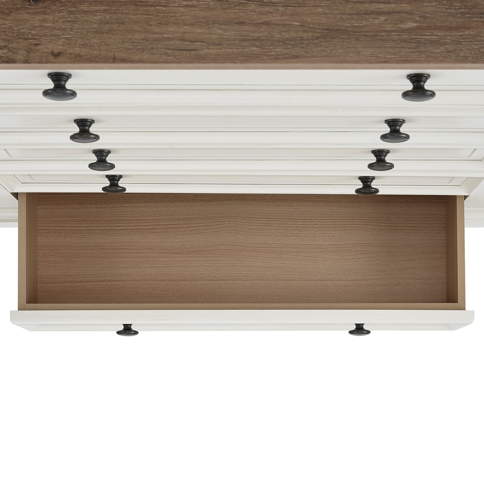 Eastwood Youth 5-Drawer Chest in Brown and Off-White