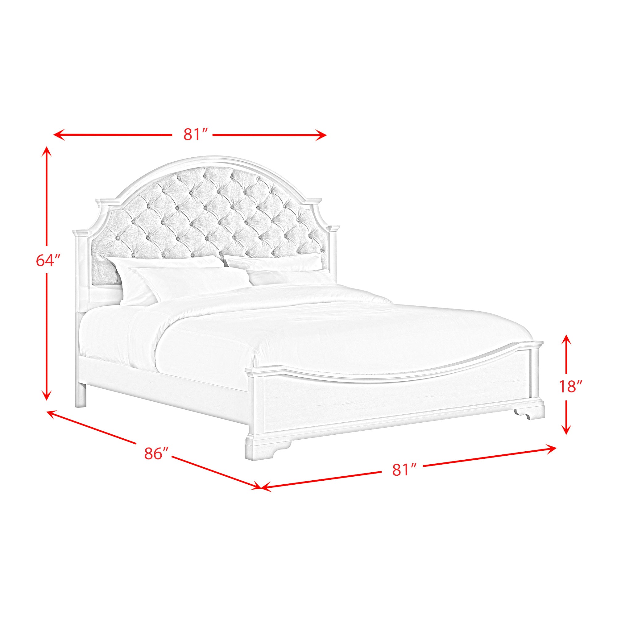 Eastwood Youth King UPH Bed in Off-White
