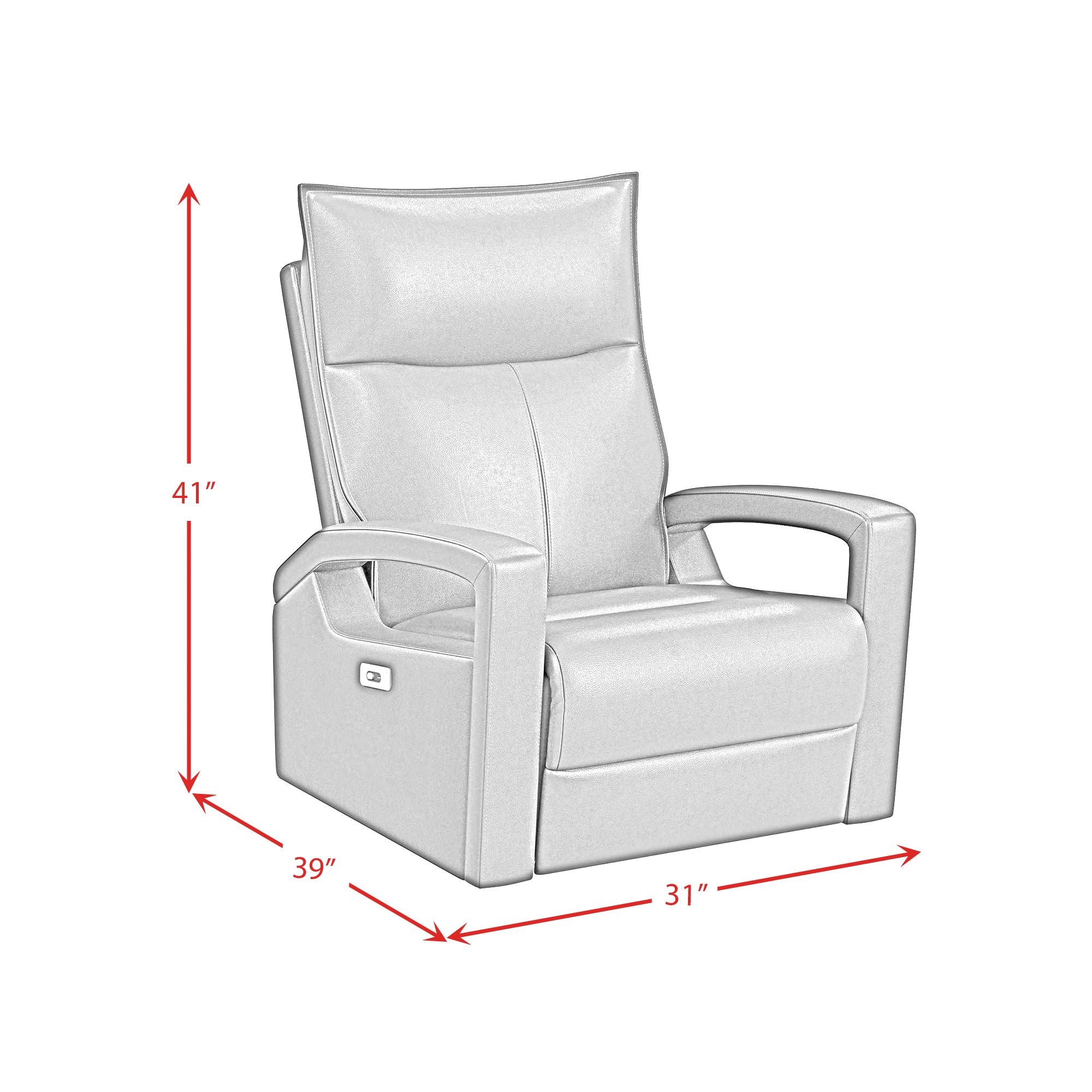 Eco P1 Recliner with Glider and Swivel in Del Mar Cream