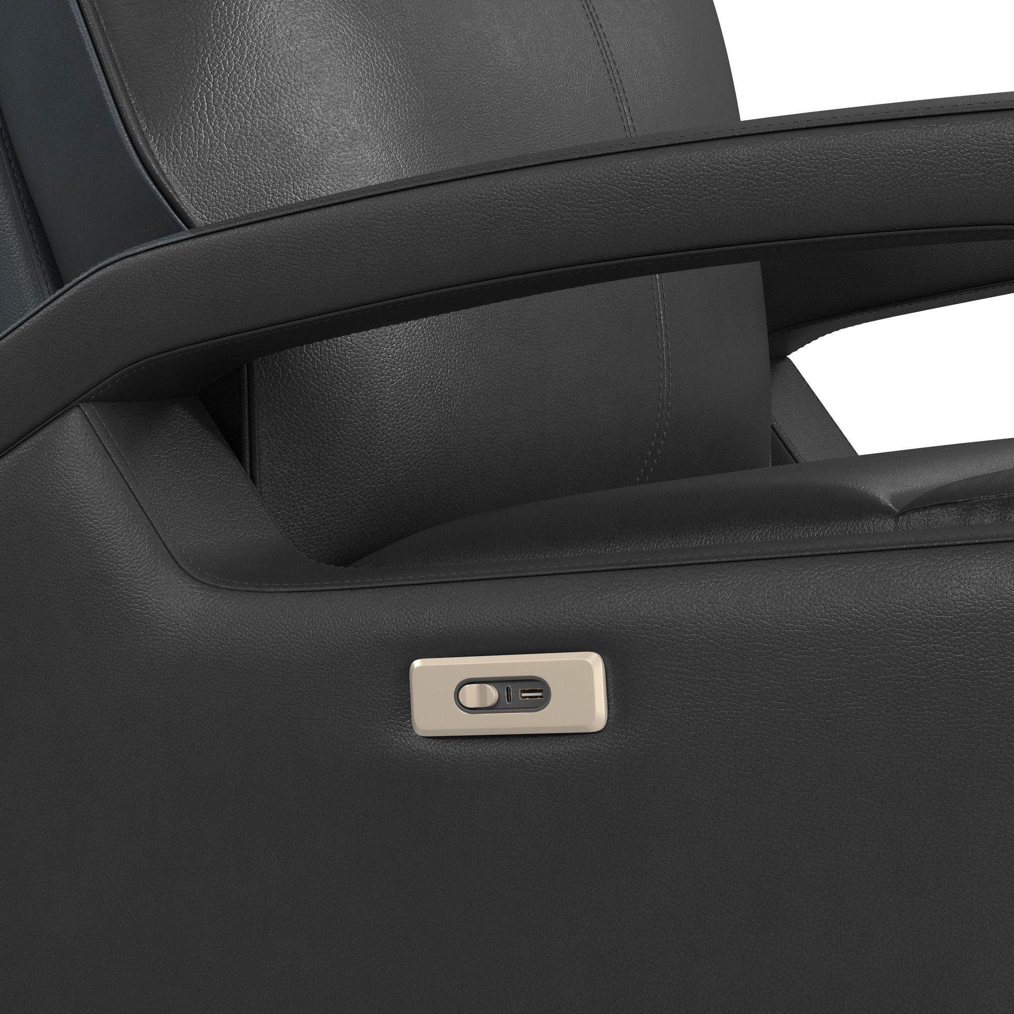 Eco P1 Recliner with Glider and Swivel in Del Mar Grey