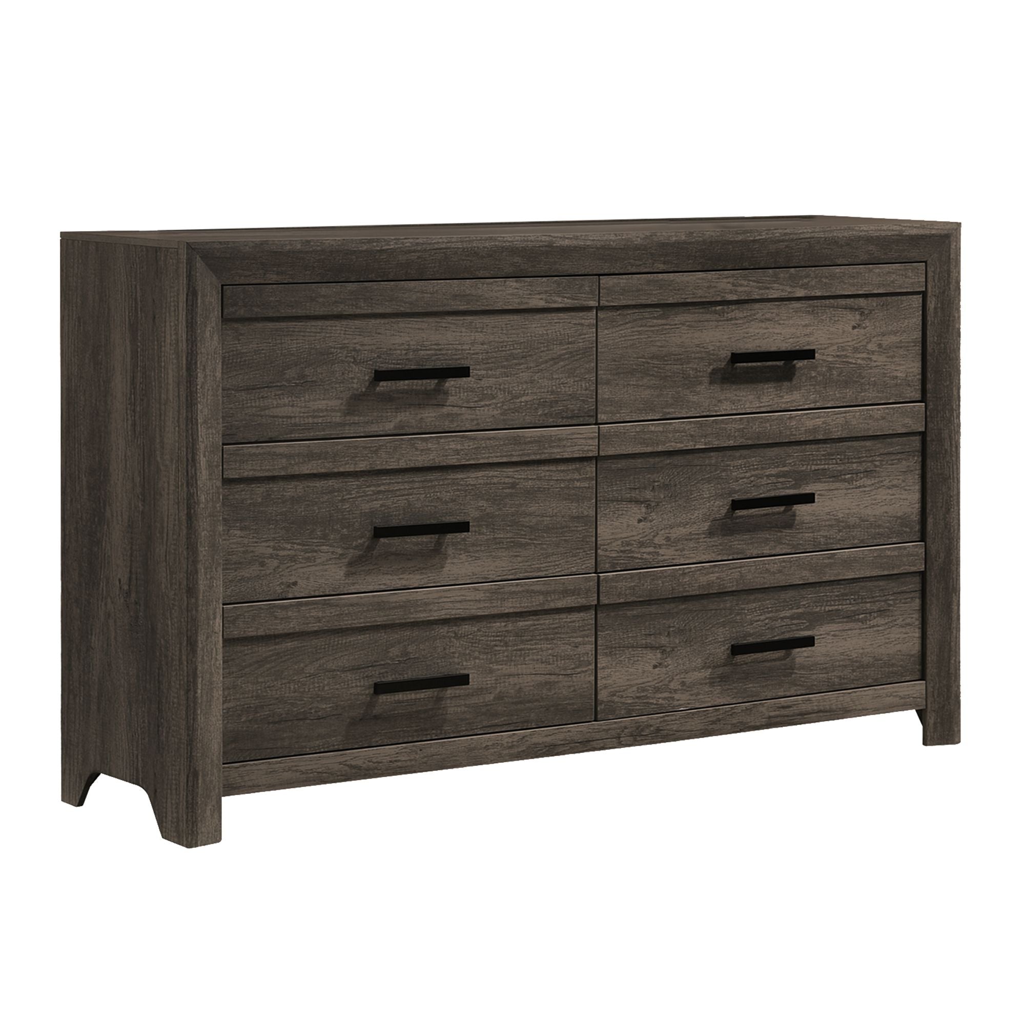 Eleanor 6-Drawer Dresser in Mocha Grey