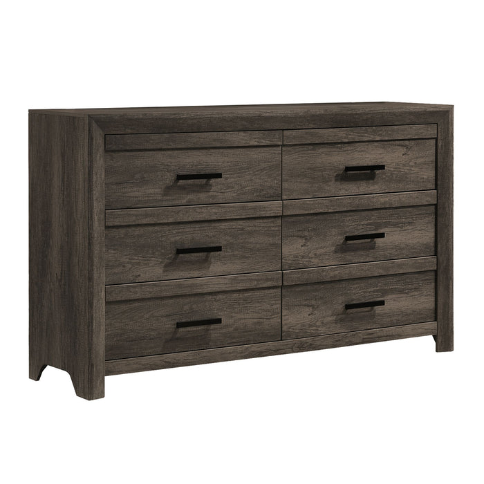 Eleanor 6-Drawer Dresser in Mocha Grey