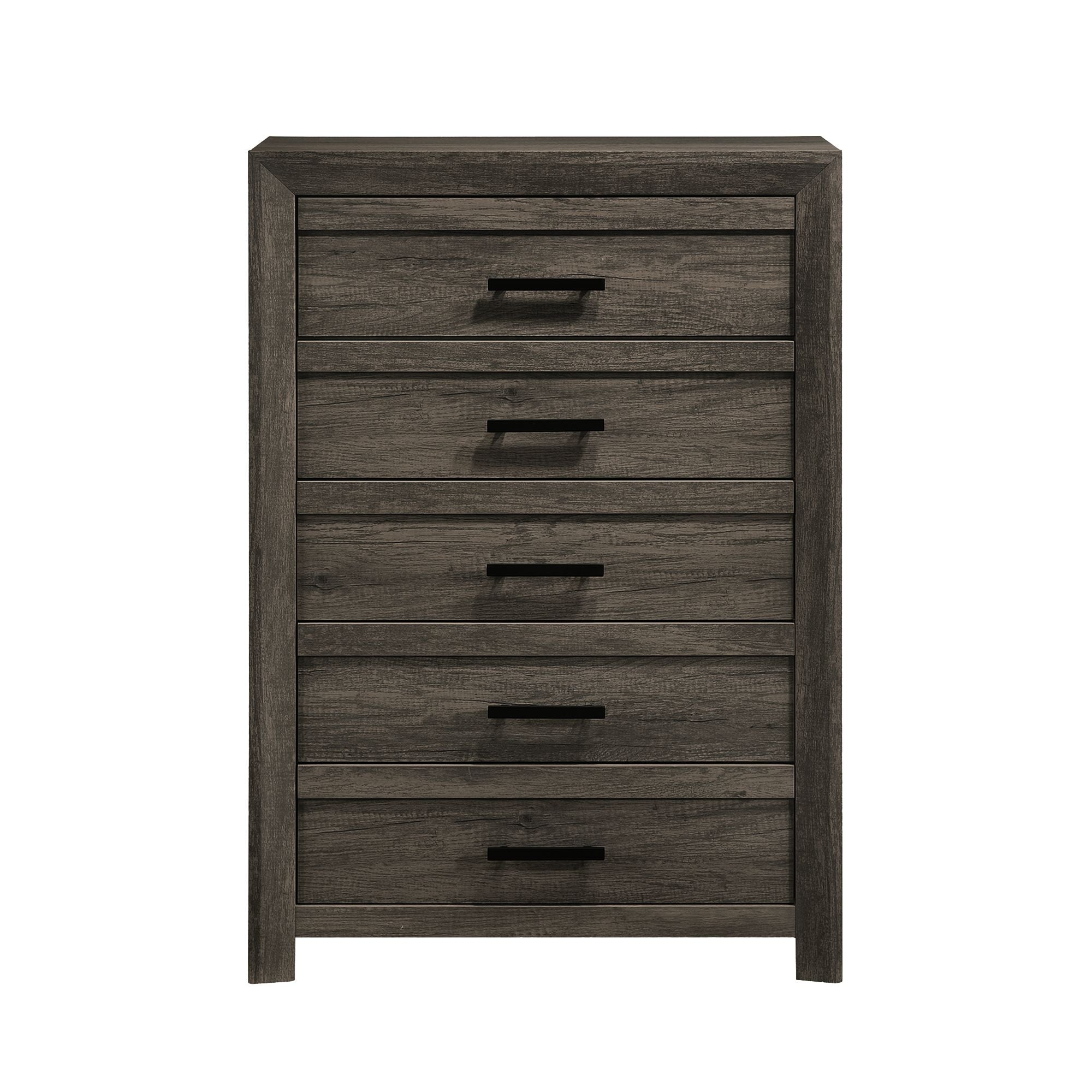 Eleanor 5-Drawer Chest in Mocha Grey