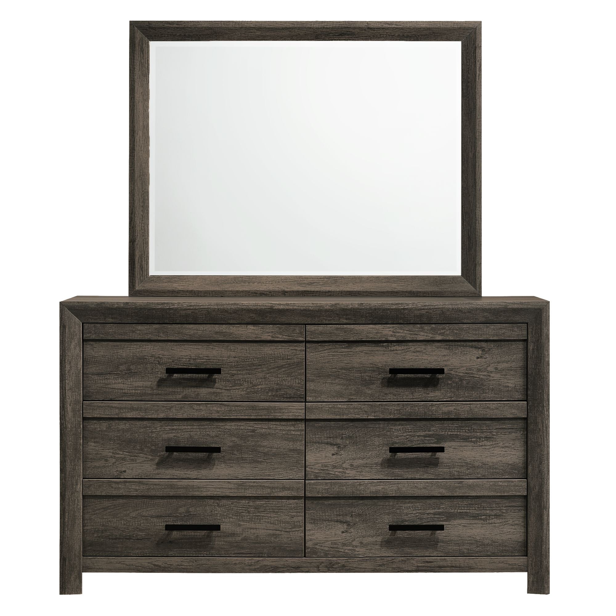 Eleanor Dresser & Mirror Set in Mocha Grey
