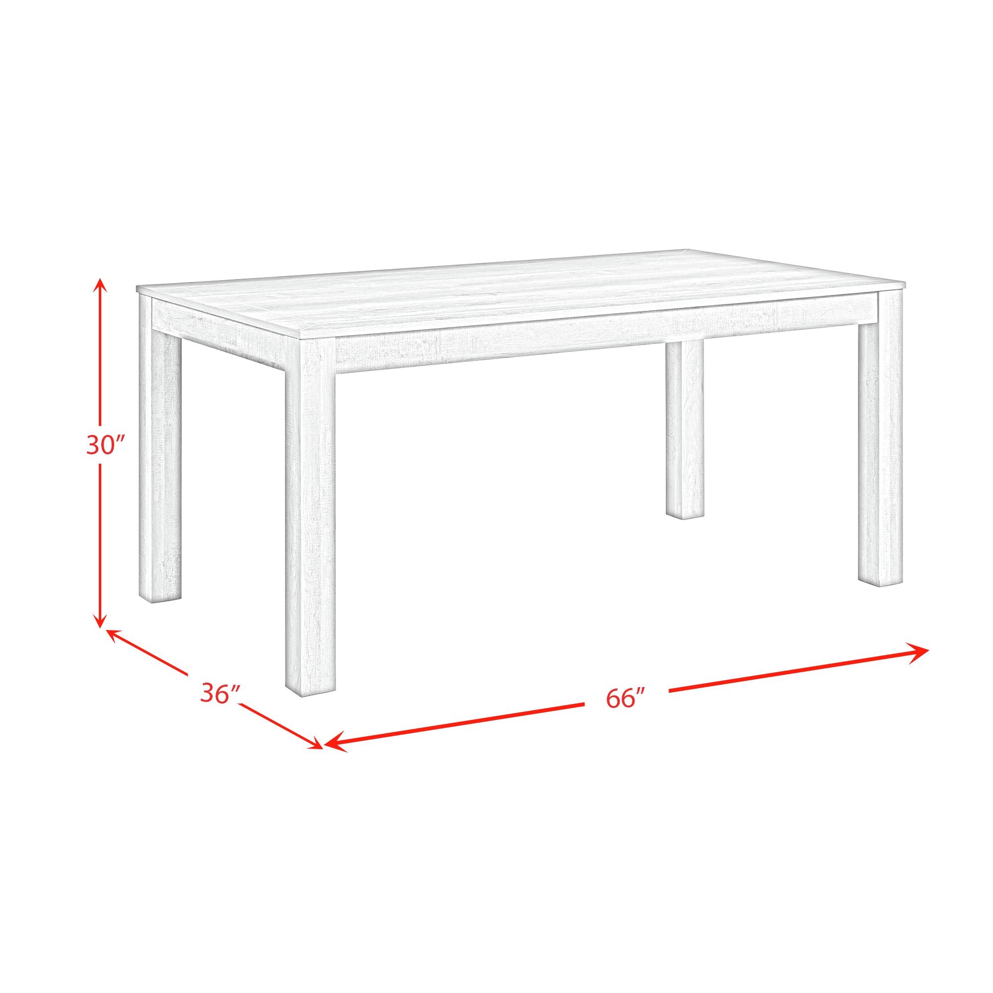 Eleanor Rectangular Dining Table in White