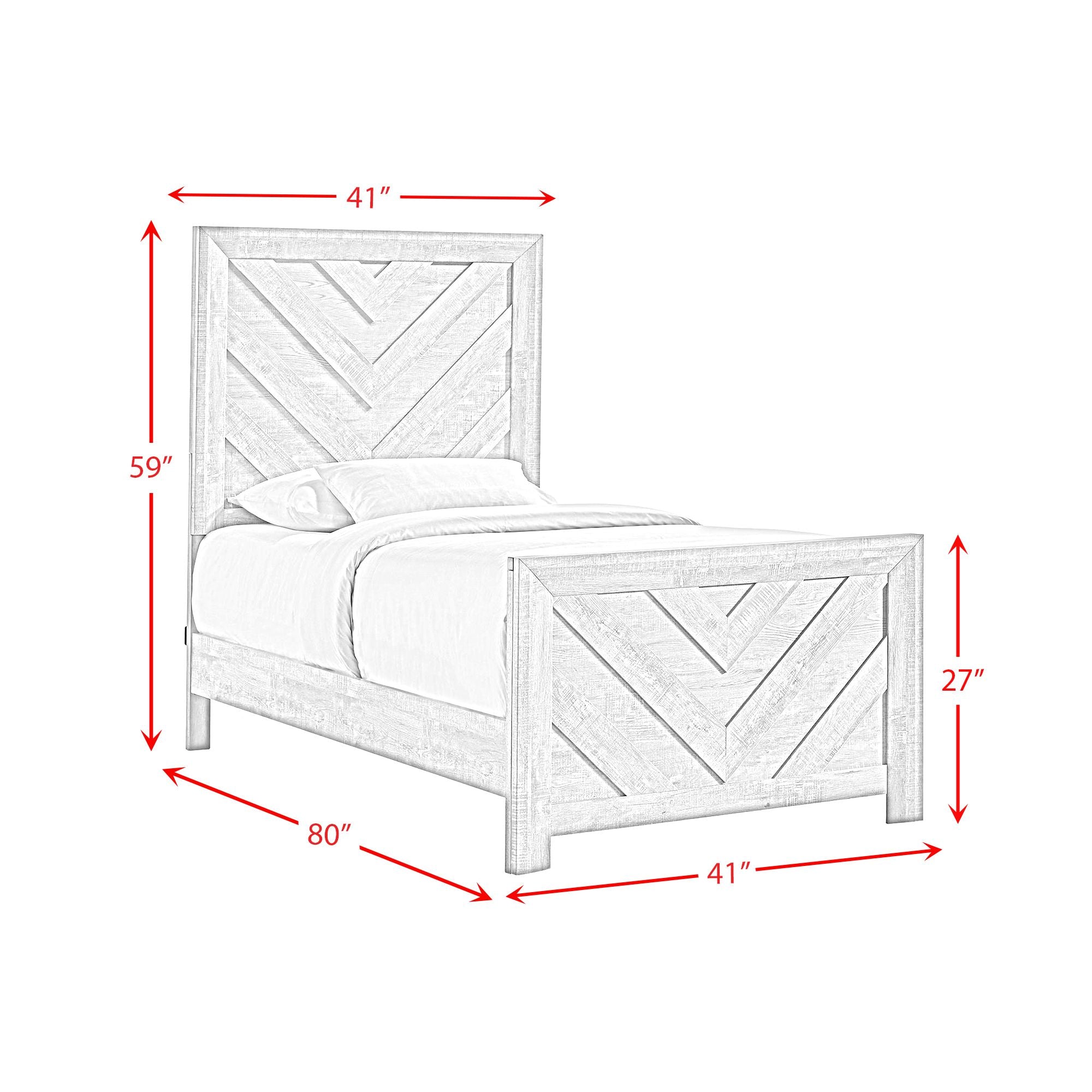 Eleanor Twin Bed in White