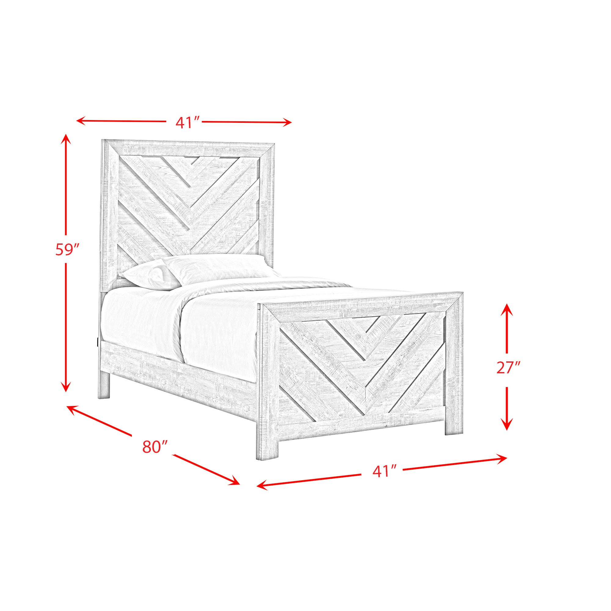 Ellen Twin Bed White
