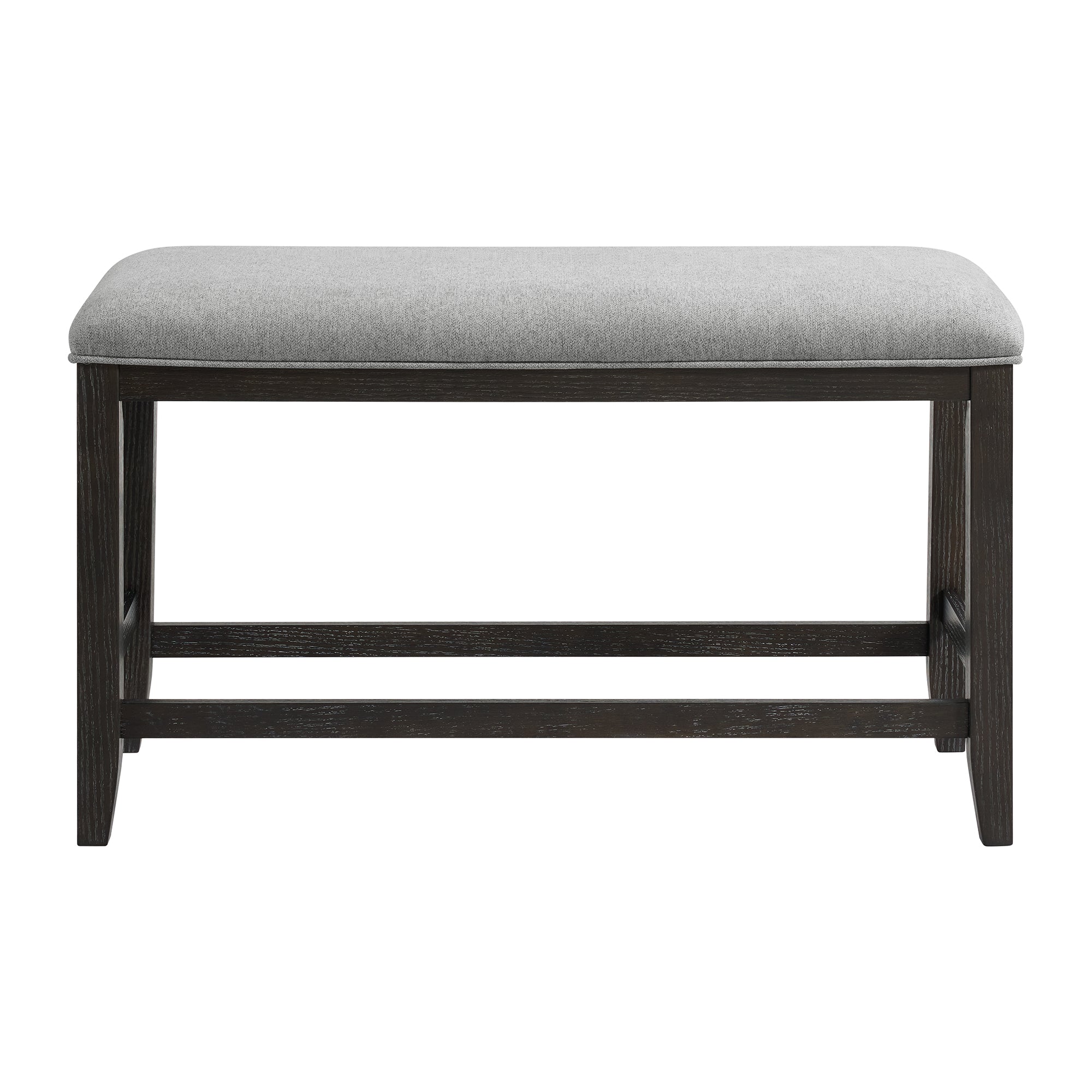 Elodie Counter Bench with Grey Fabric in Charcoal