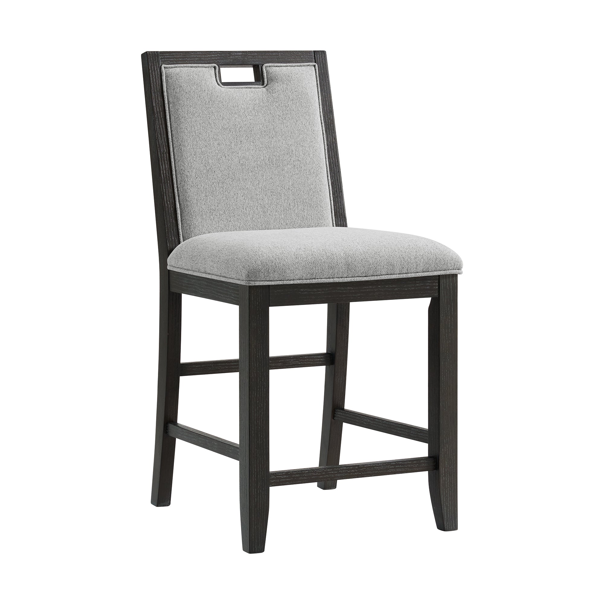 Elodie Counter Chair with Grey Fabric in Charcoal (2 Per Carton)