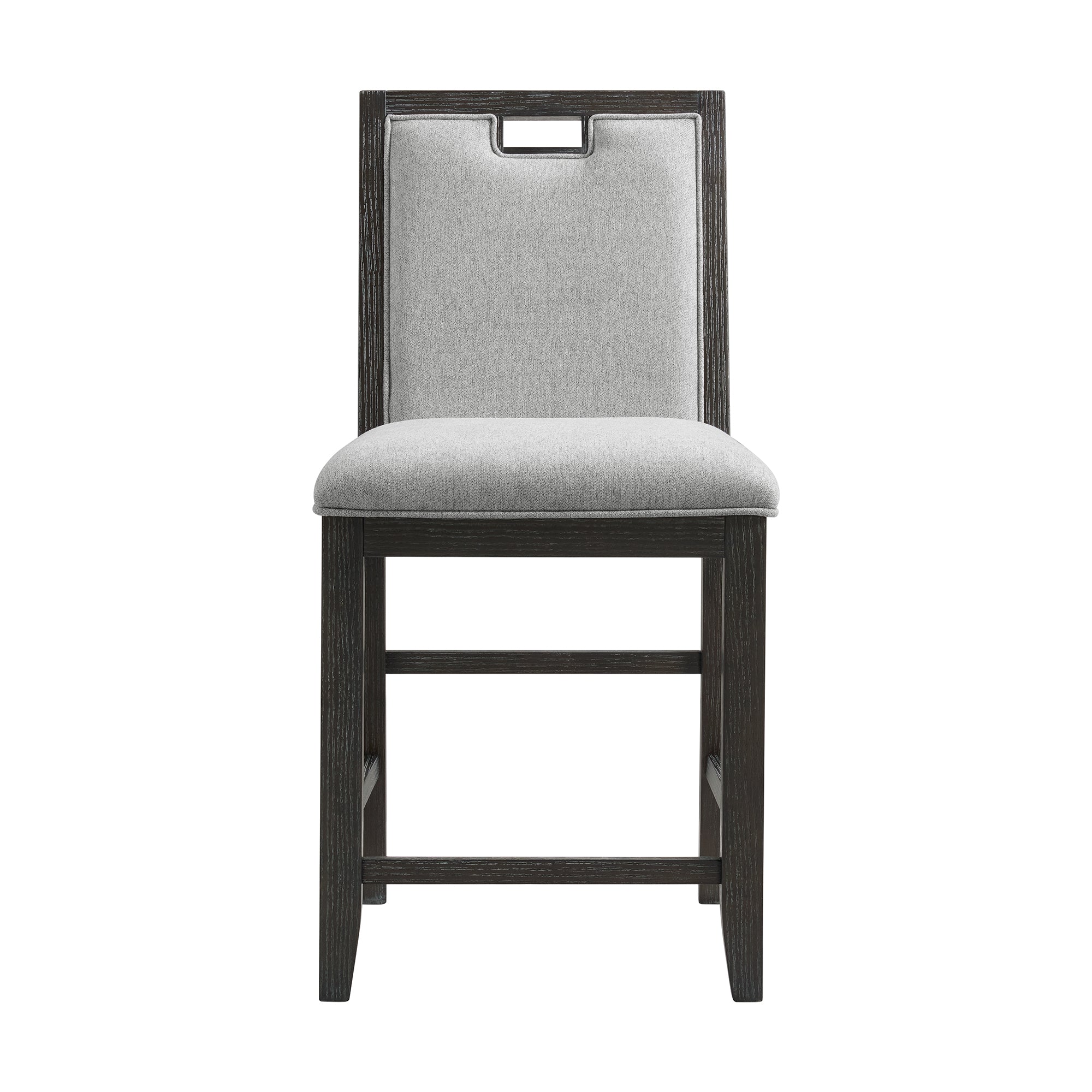 Elodie Counter Chair with Grey Fabric in Charcoal (2 Per Carton)