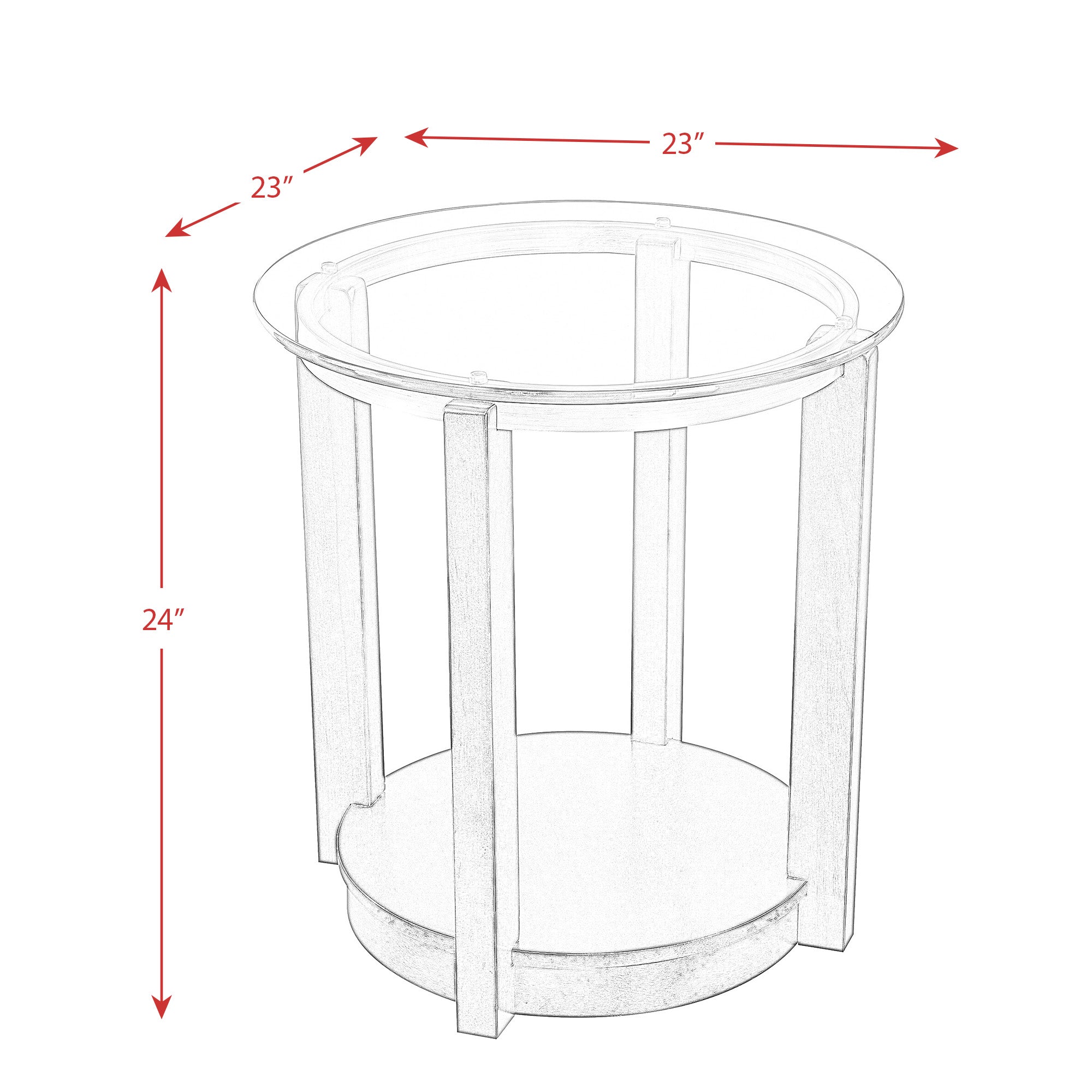Elsa End Table DARK 3A packaging