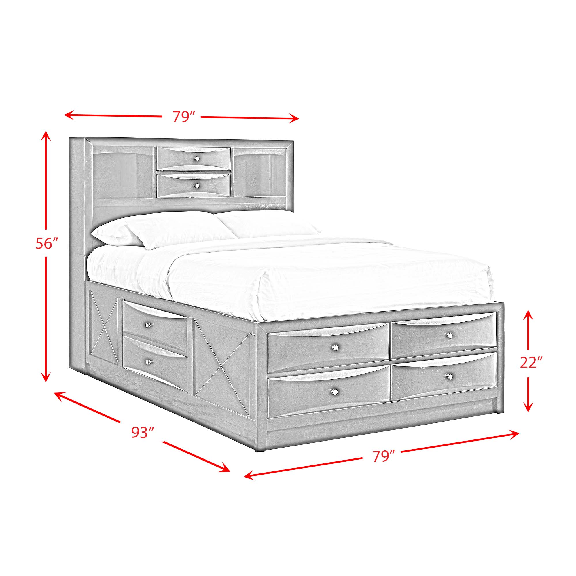 Emily King Storage Bed