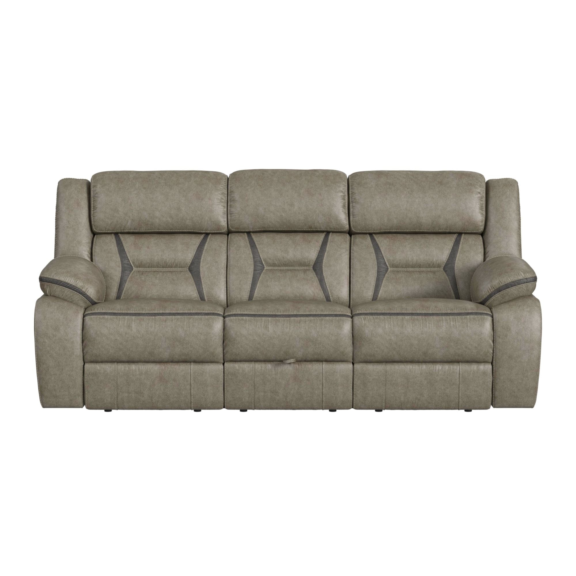 Engage Motion Sofa with DDT, Drawer and PWS in Corral Grey