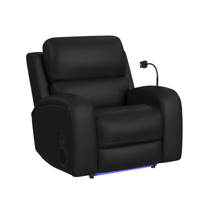 Euphora P3 Power Glider Recliner W/Heat & Massage, Music, Ipad holder W/wireless charger and USBC in Aline Black