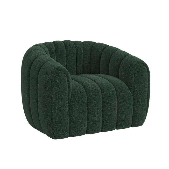 Flamingo Swivel Chair in Ching Hunter Green