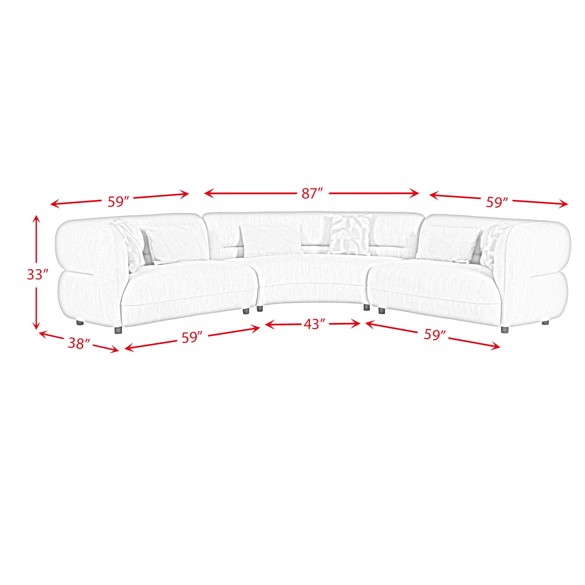 Four Seasons LHF Loveseat in Woolen Camel with 2 Pillows