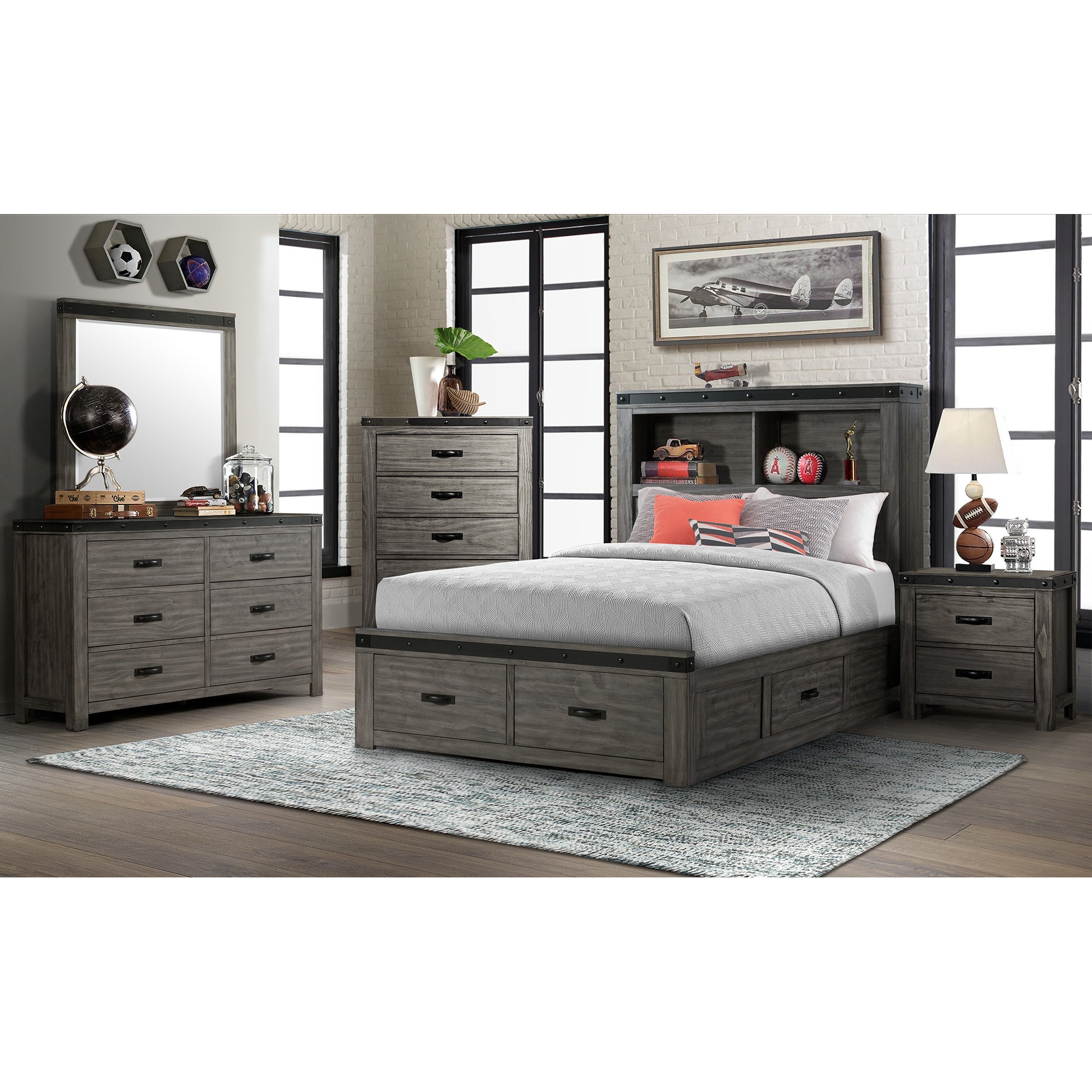 Wade Youth Full Platform Storage Bed – SKU WE650FB | Elements