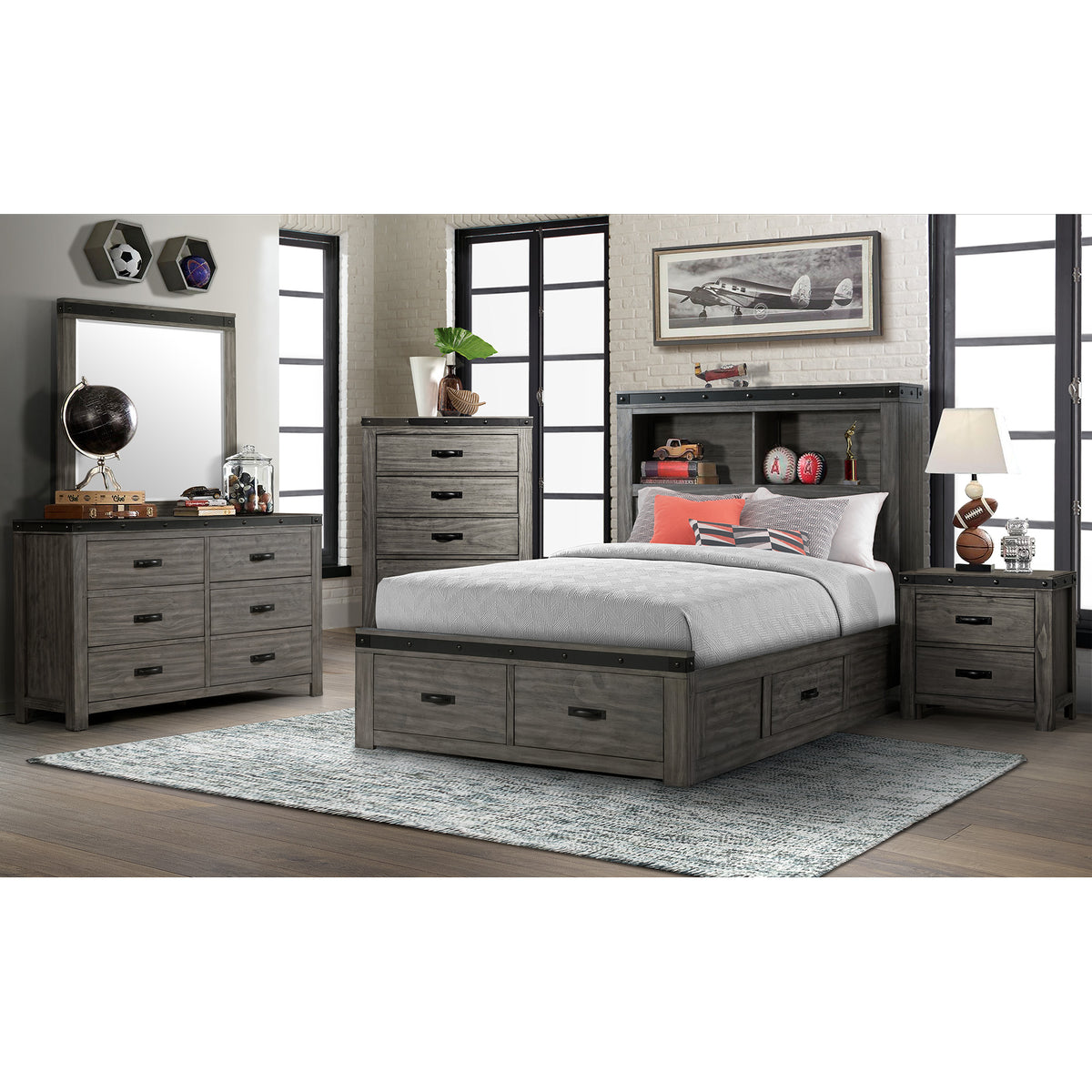 Wade Youth Full Platform Storage Bed – SKU WE650FB | Elements
