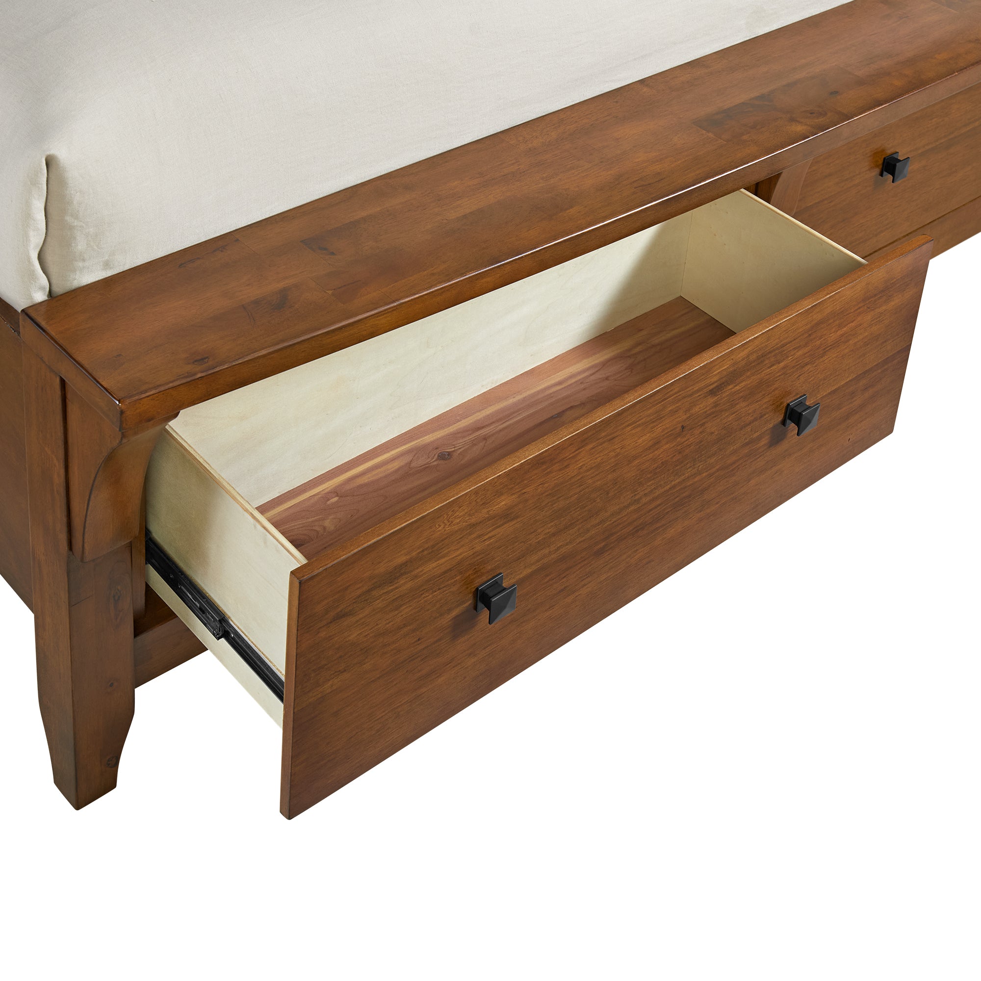 Gage King Sleigh Storage Bed in Chestnut