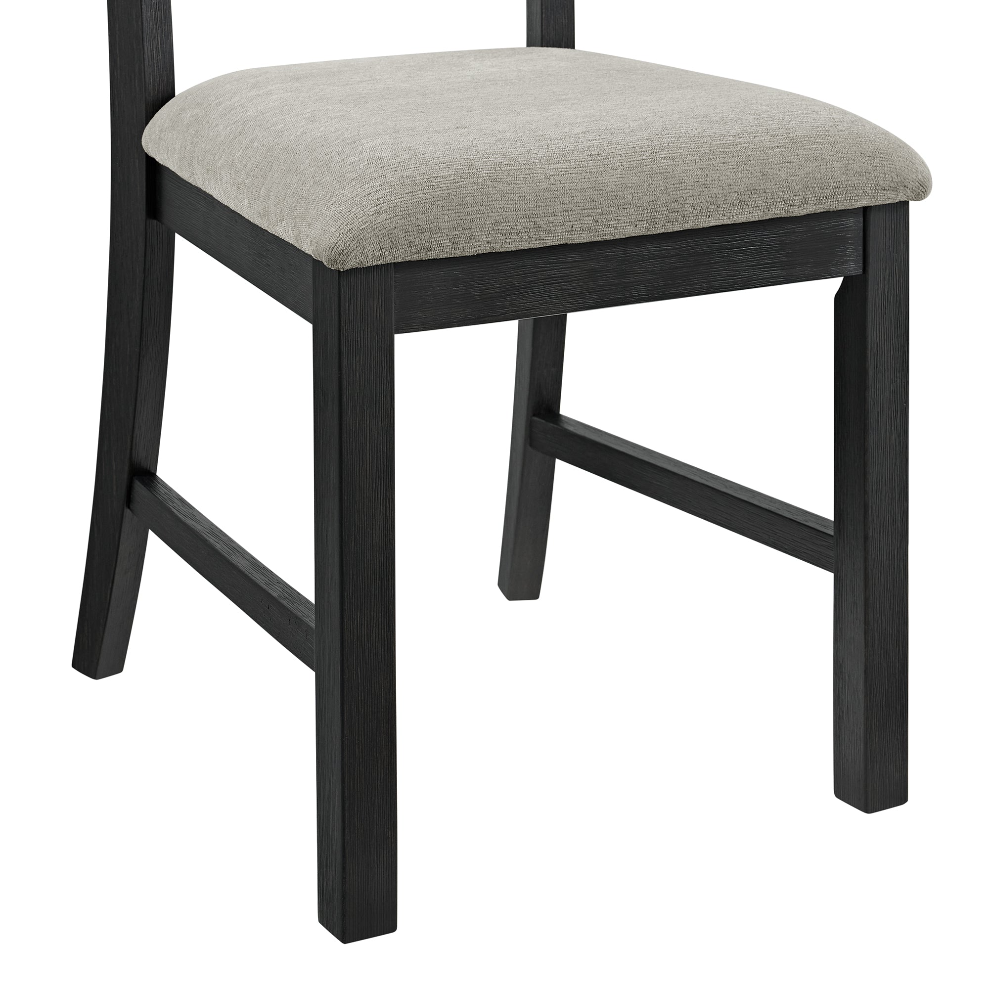 Garcia 6PC Dining Set with Table, 4 Chairs, and Bench in Black