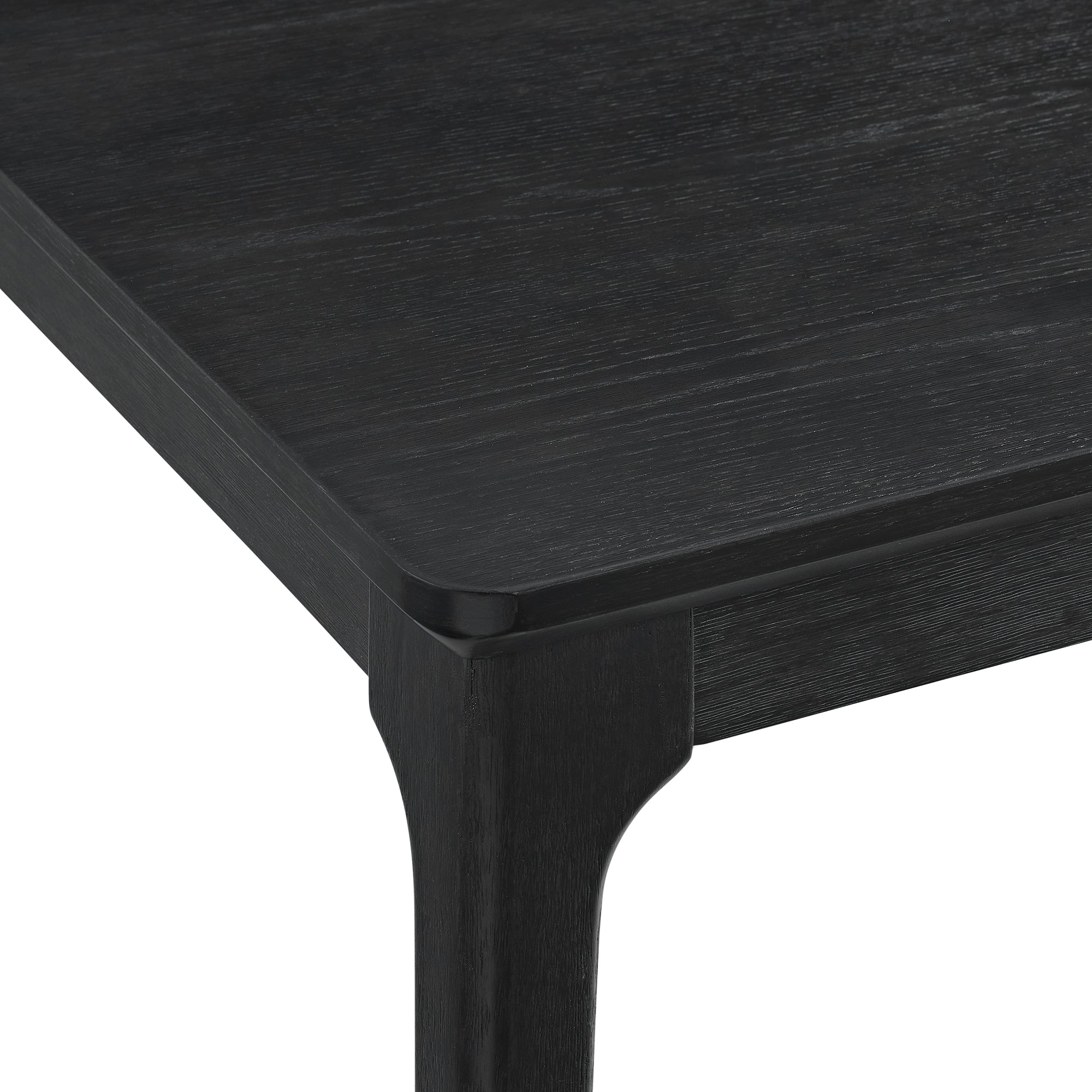 Garcia 6PC Dining Set with Table, 4 Chairs, and Bench in Black