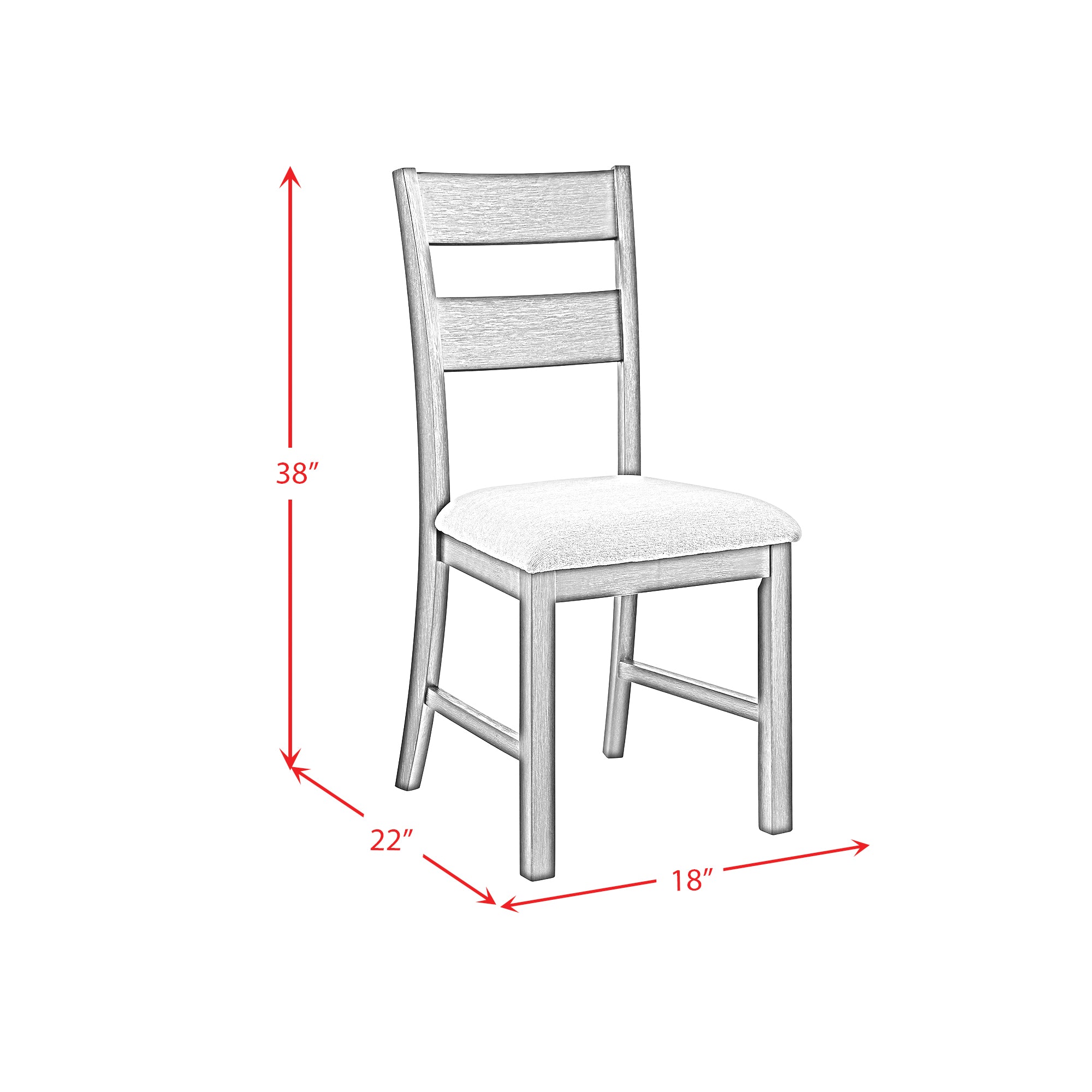 Garcia 5PC Dining Set with Table and 4 Chairs in Black