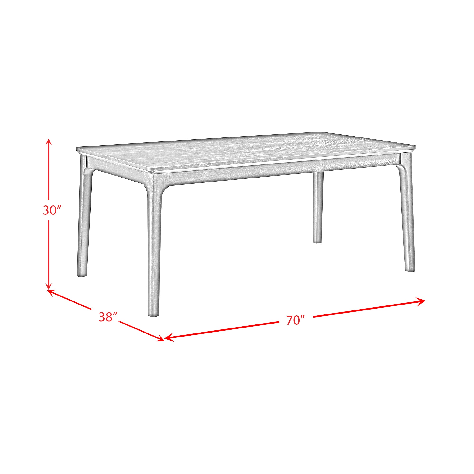 Garcia 6PC Dining Set with Table, 4 Chairs, and Bench in Black