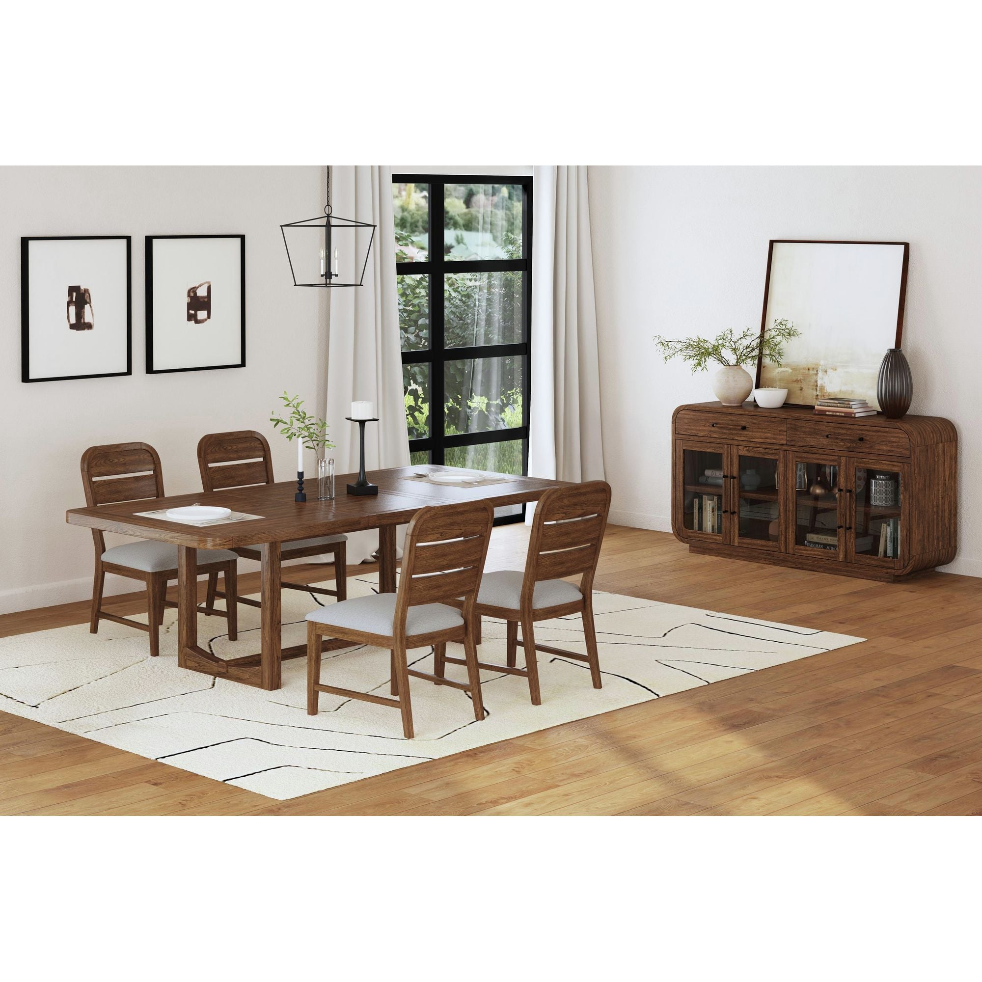 Glinda Dining Table with 18" Leaf in Brown – SKU D-18900-5-DT | Elements