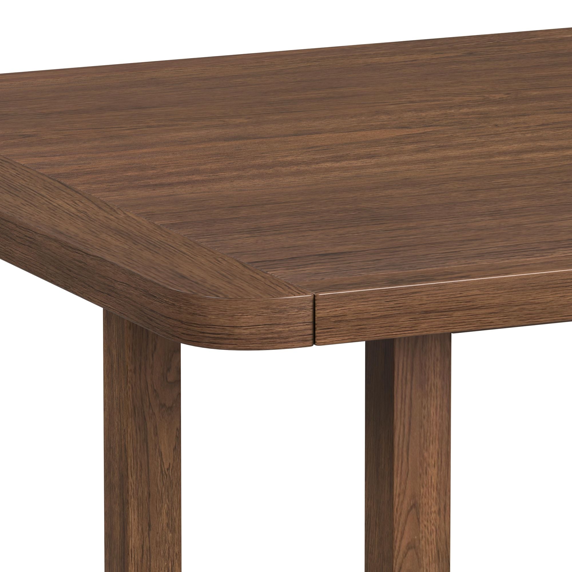 Glinda Dining Table with 18" Leaf in Brown