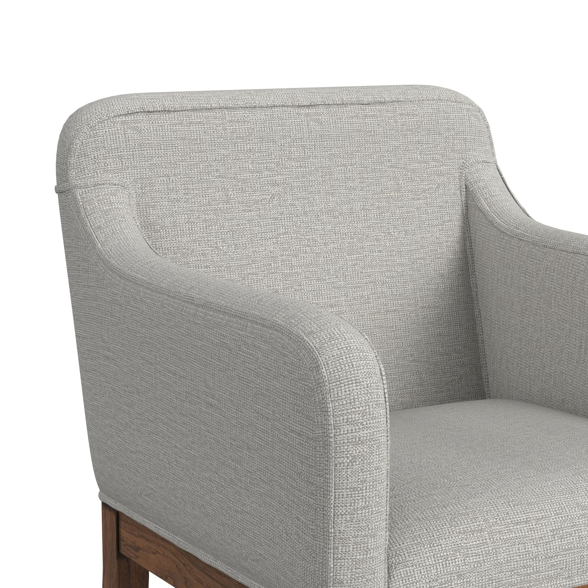 Glinda UPH Dining Chair with Light Grey Fabric in Brown (2 Per Carton)