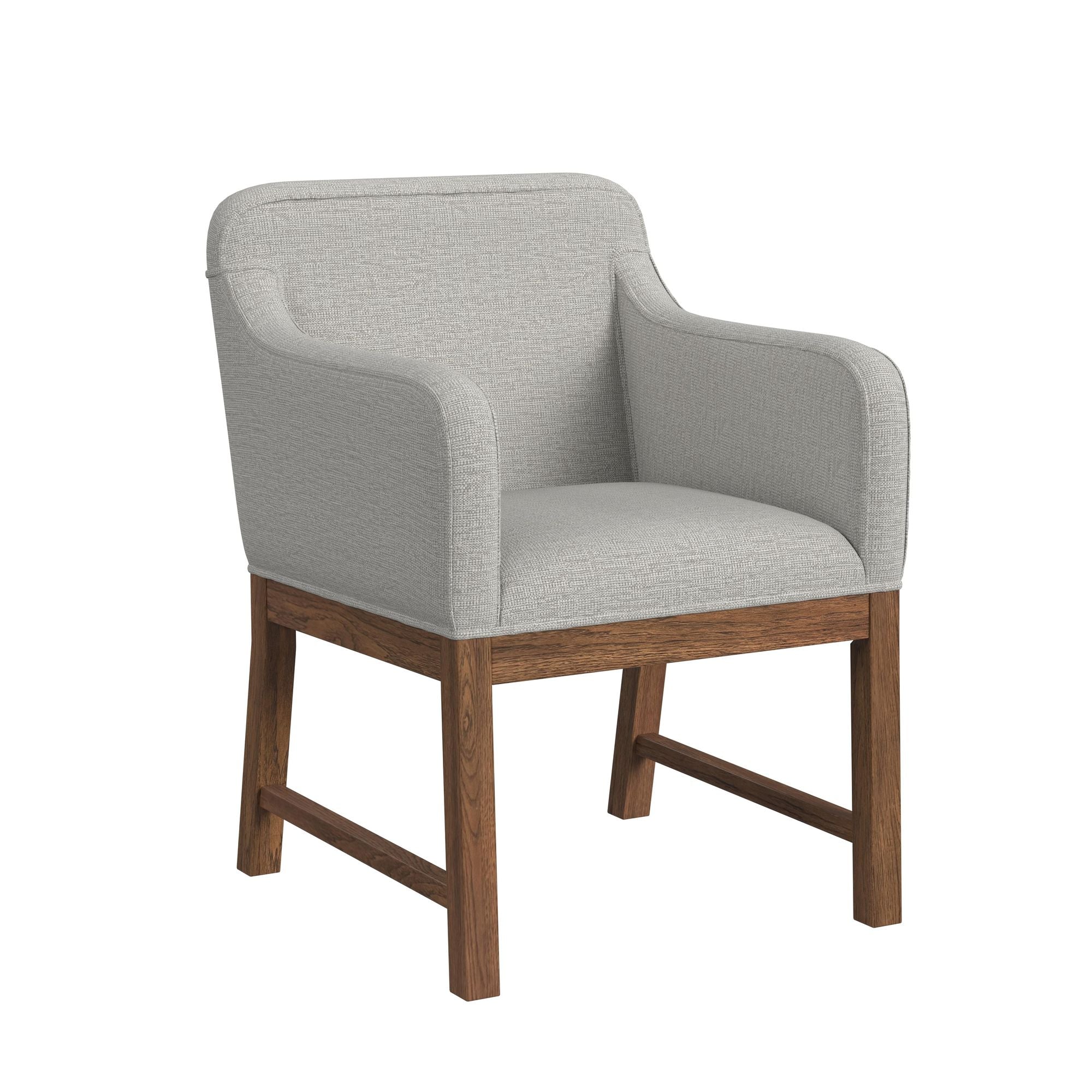 Glinda UPH Dining Chair with Light Grey Fabric in Brown (2 Per Carton)