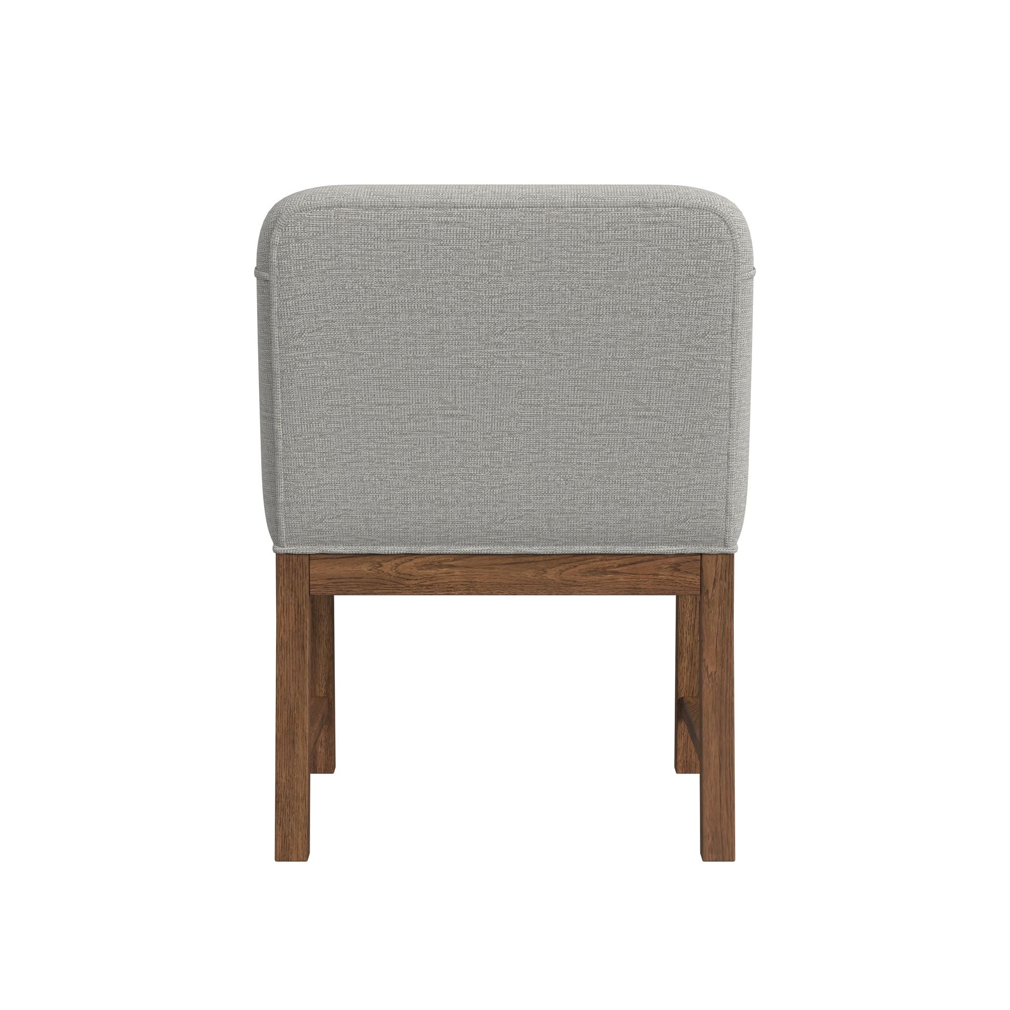 Glinda UPH Dining Chair with Light Grey Fabric in Brown (2 Per Carton)