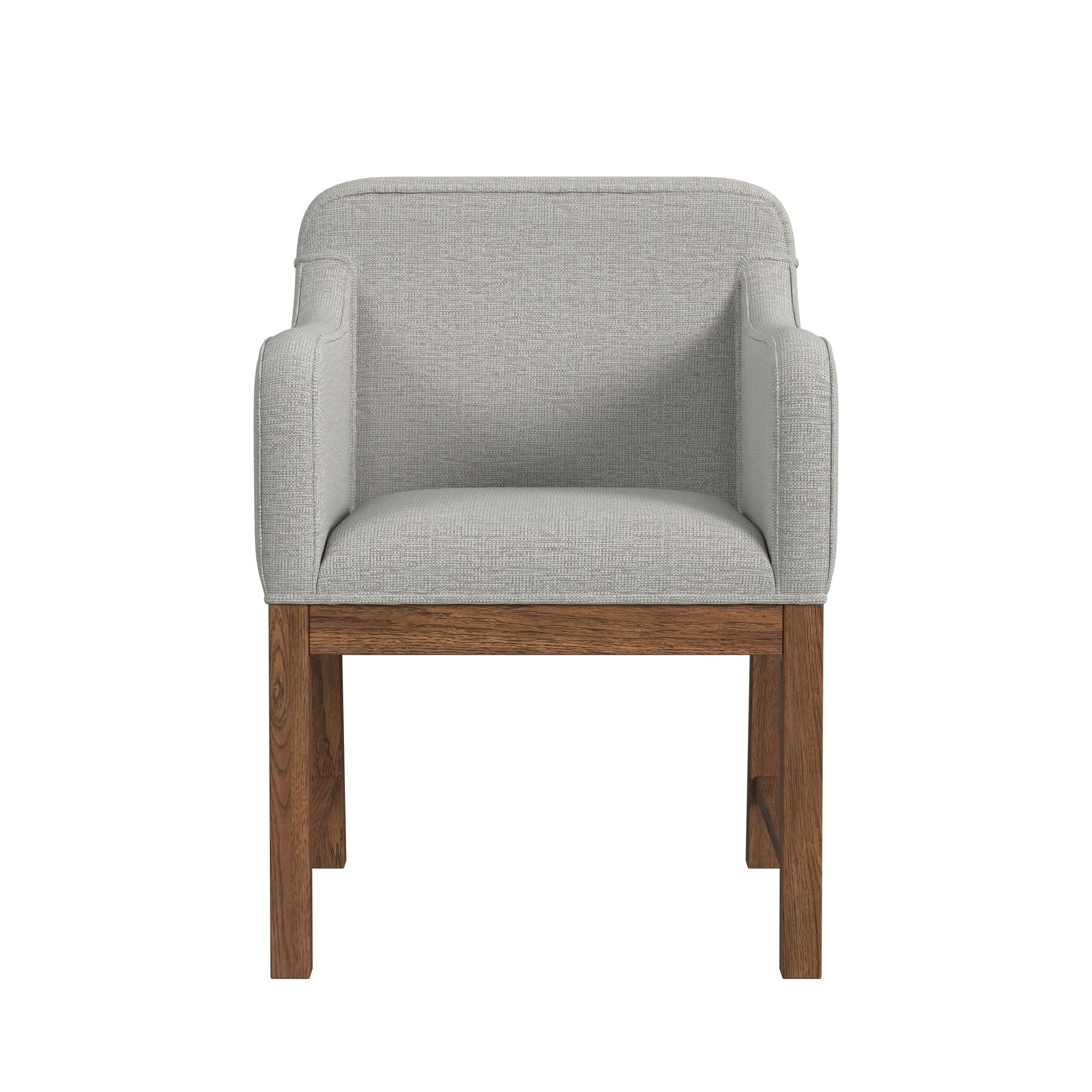 Glinda UPH Dining Chair with Light Grey Fabric in Brown (2 Per Carton)