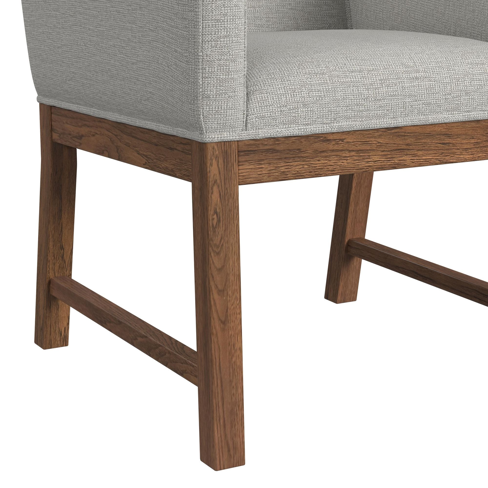 Glinda UPH Dining Chair with Light Grey Fabric in Brown (2 Per Carton)