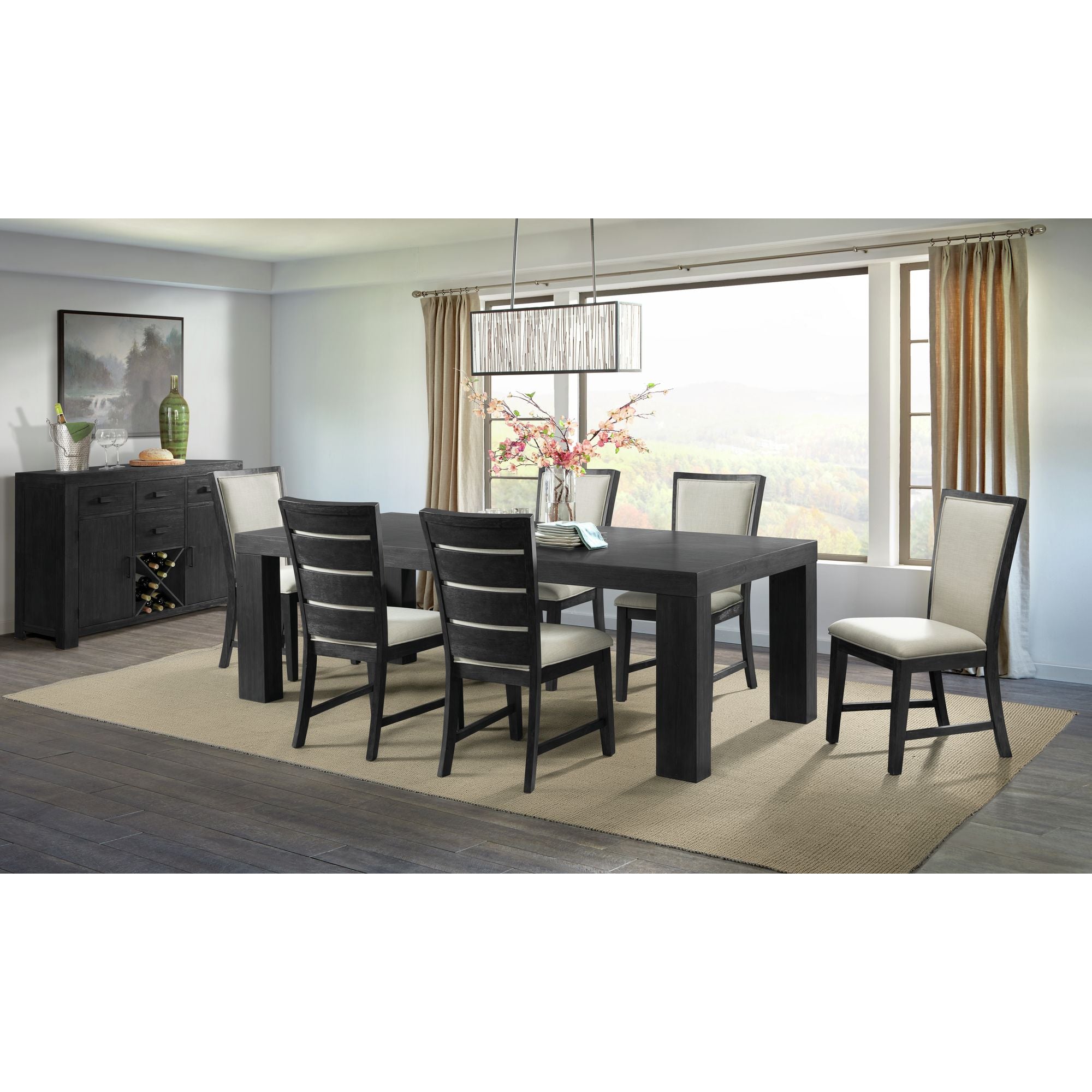 Grady Dining Slat Back Side Chair Black (2 Per Pack) – SKU DGD850SBC | Elements