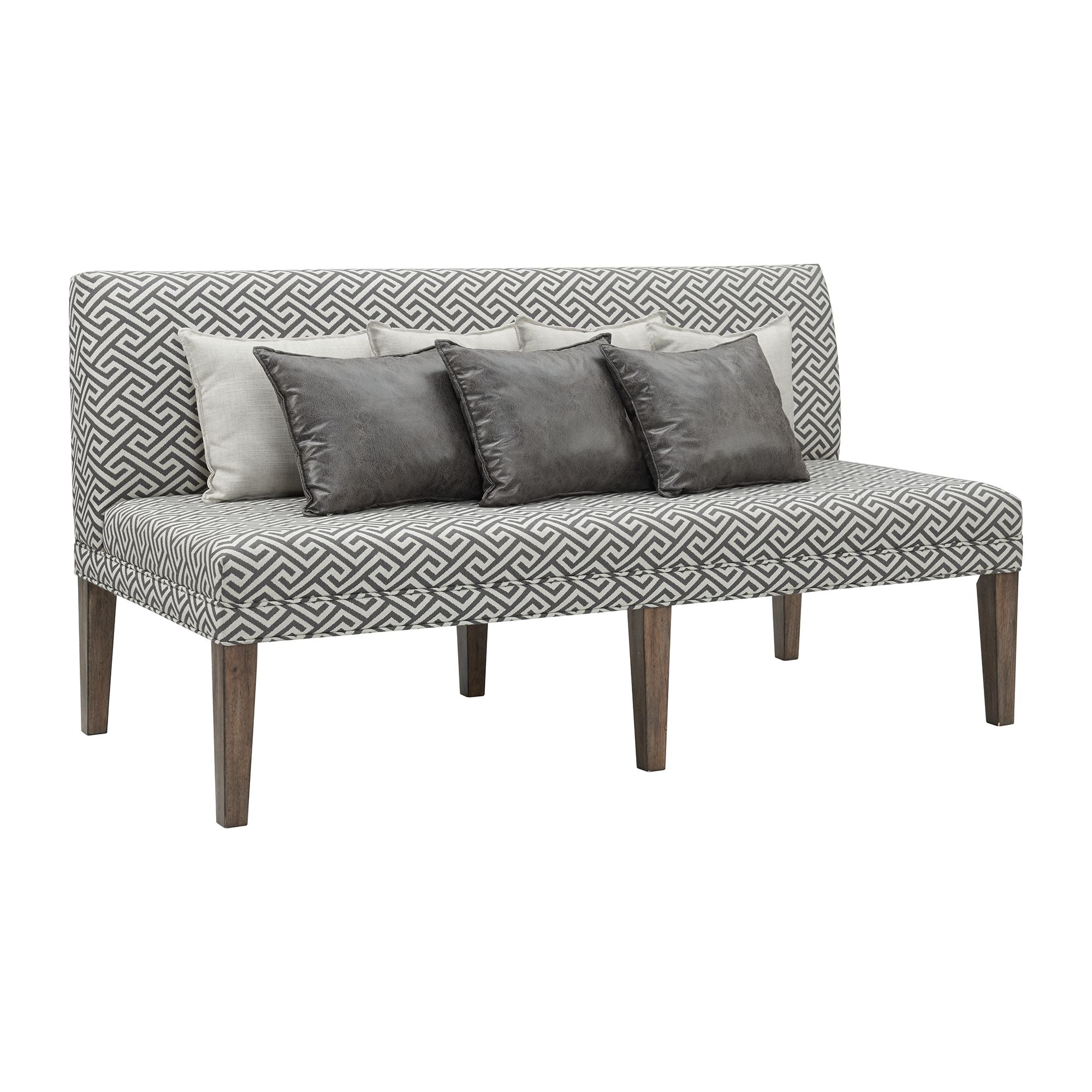 Gramercy Dining Three Seat Sofa w/Seven Pillows